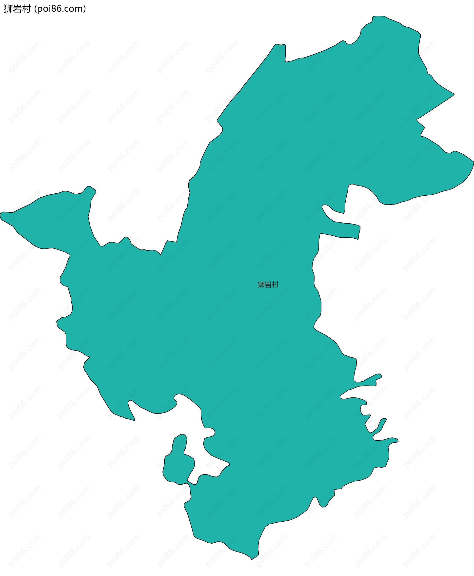 狮岩村边界地图