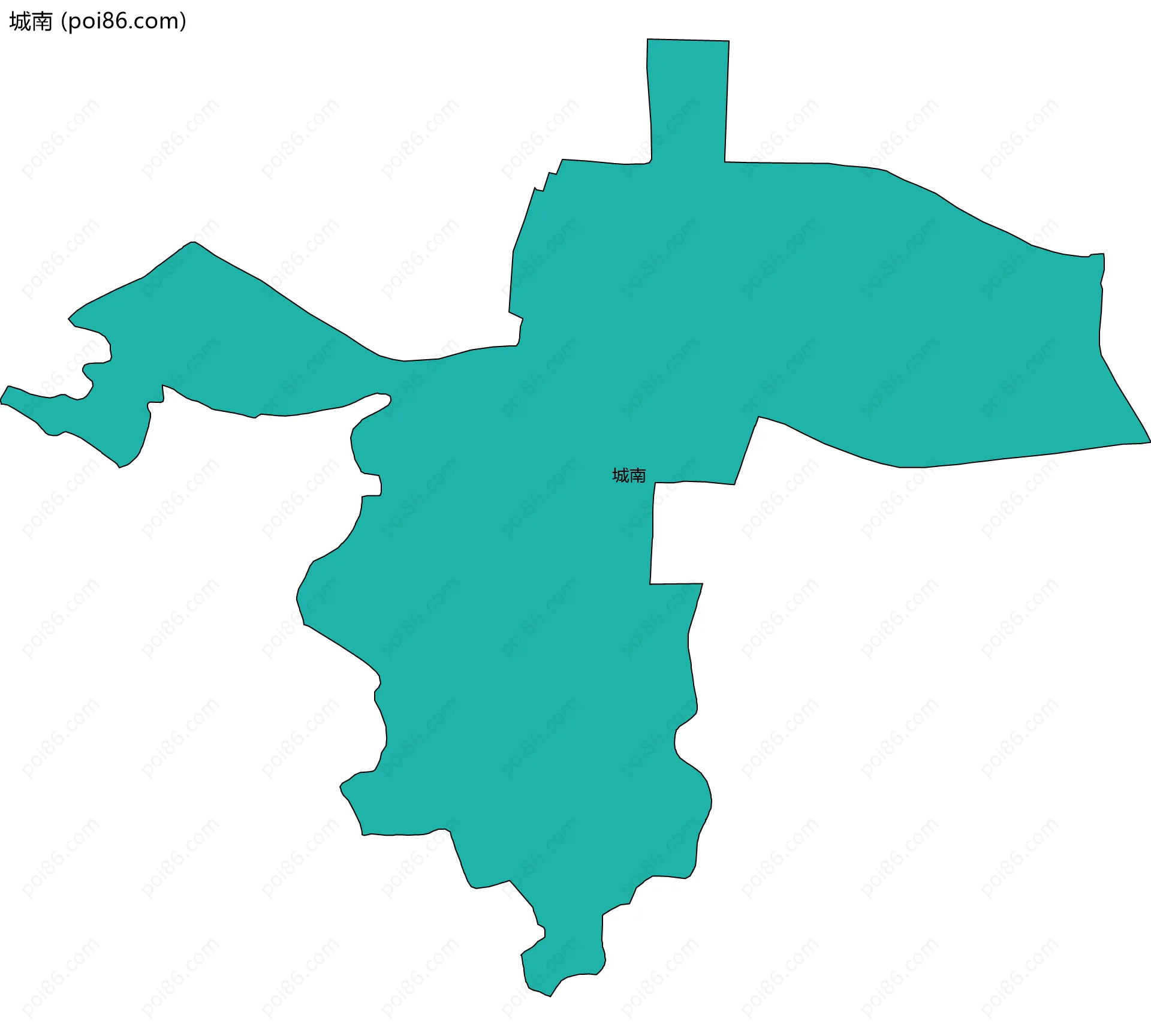 城南边界地图