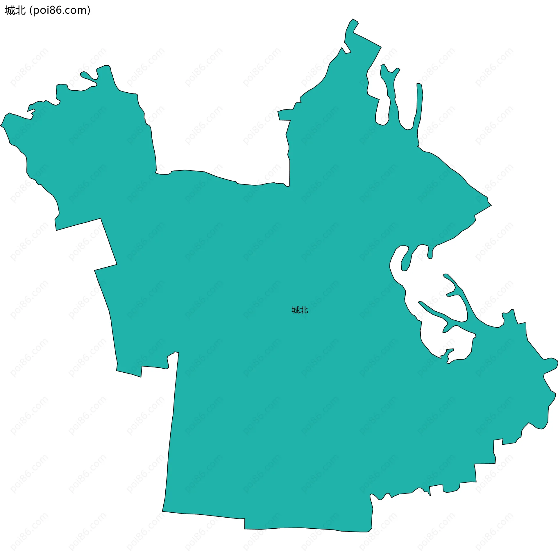 城北边界地图