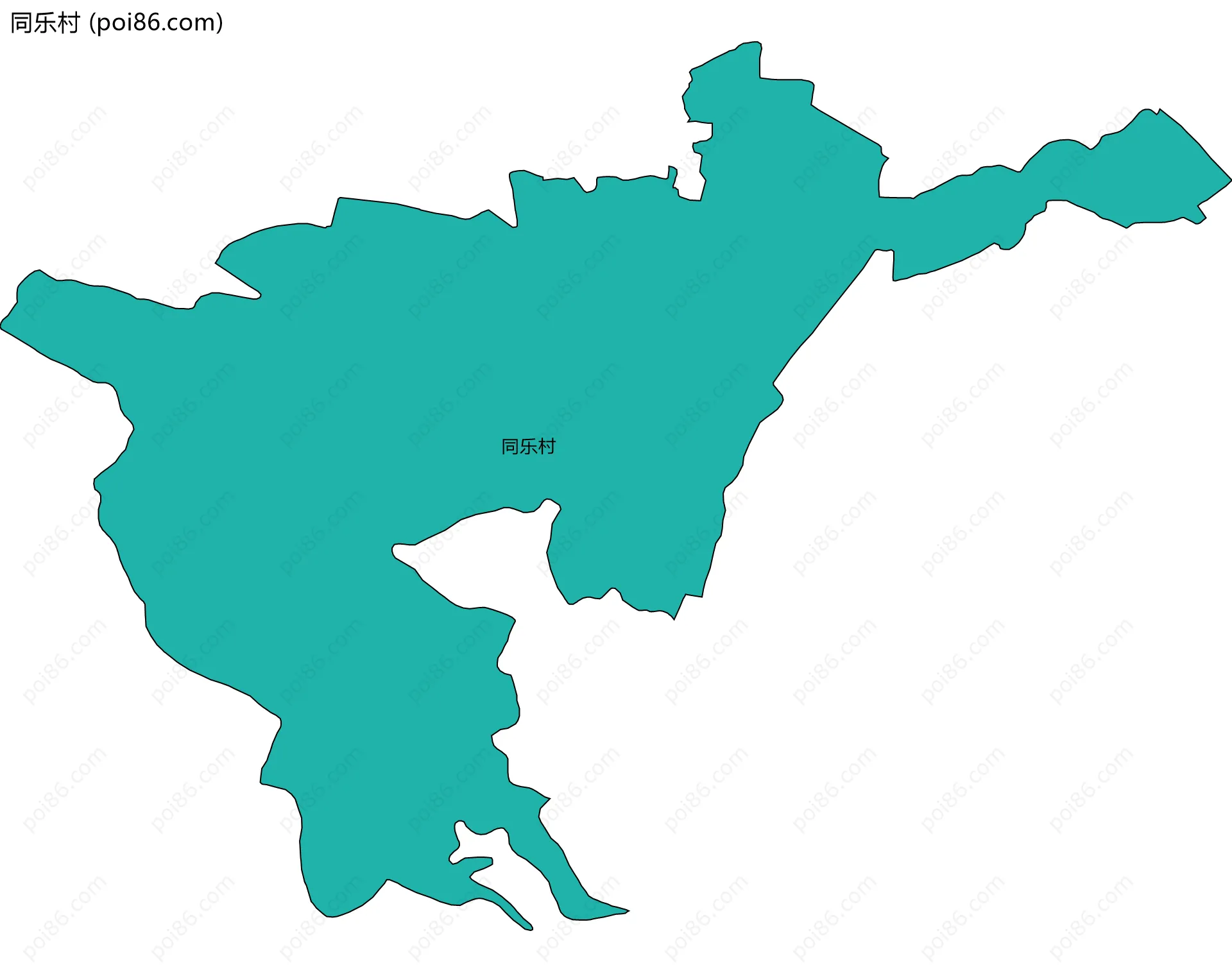 同乐村边界地图