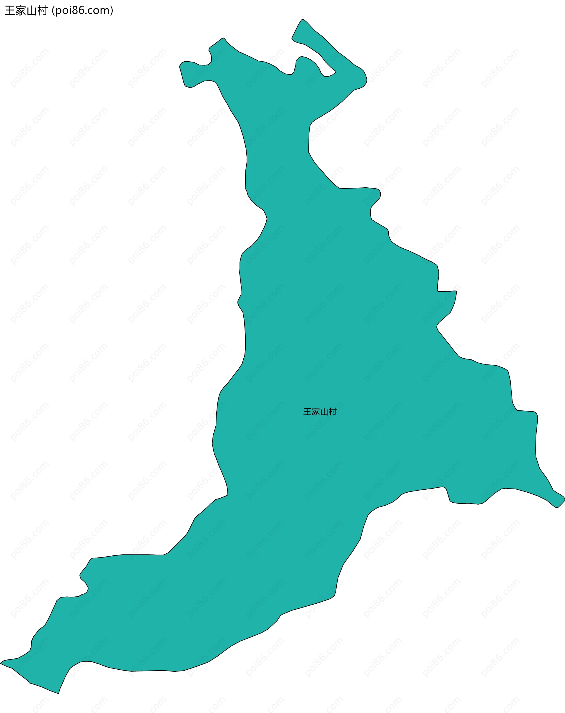 王家山村边界地图