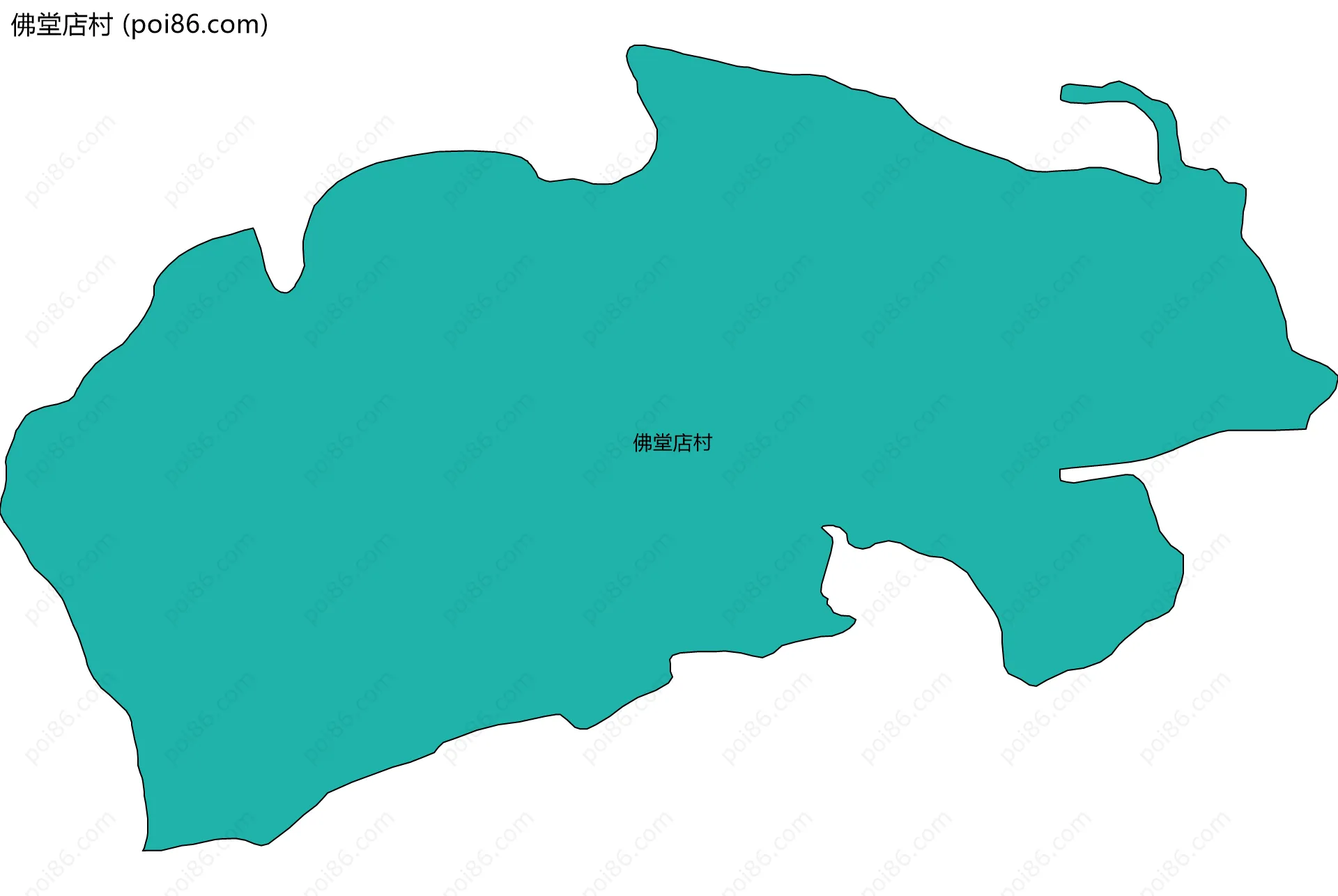 佛堂店村边界地图