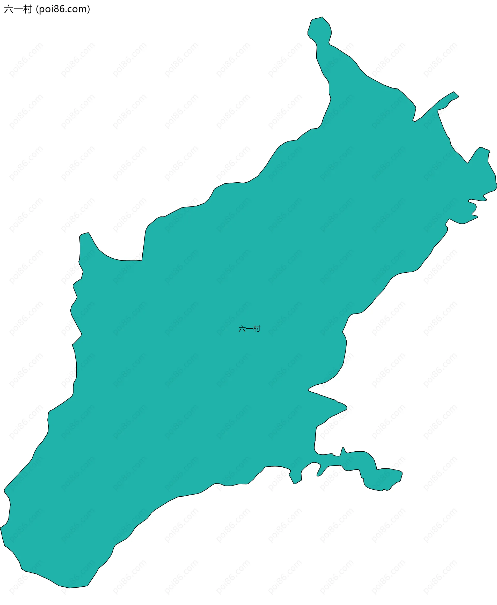 六一村边界地图