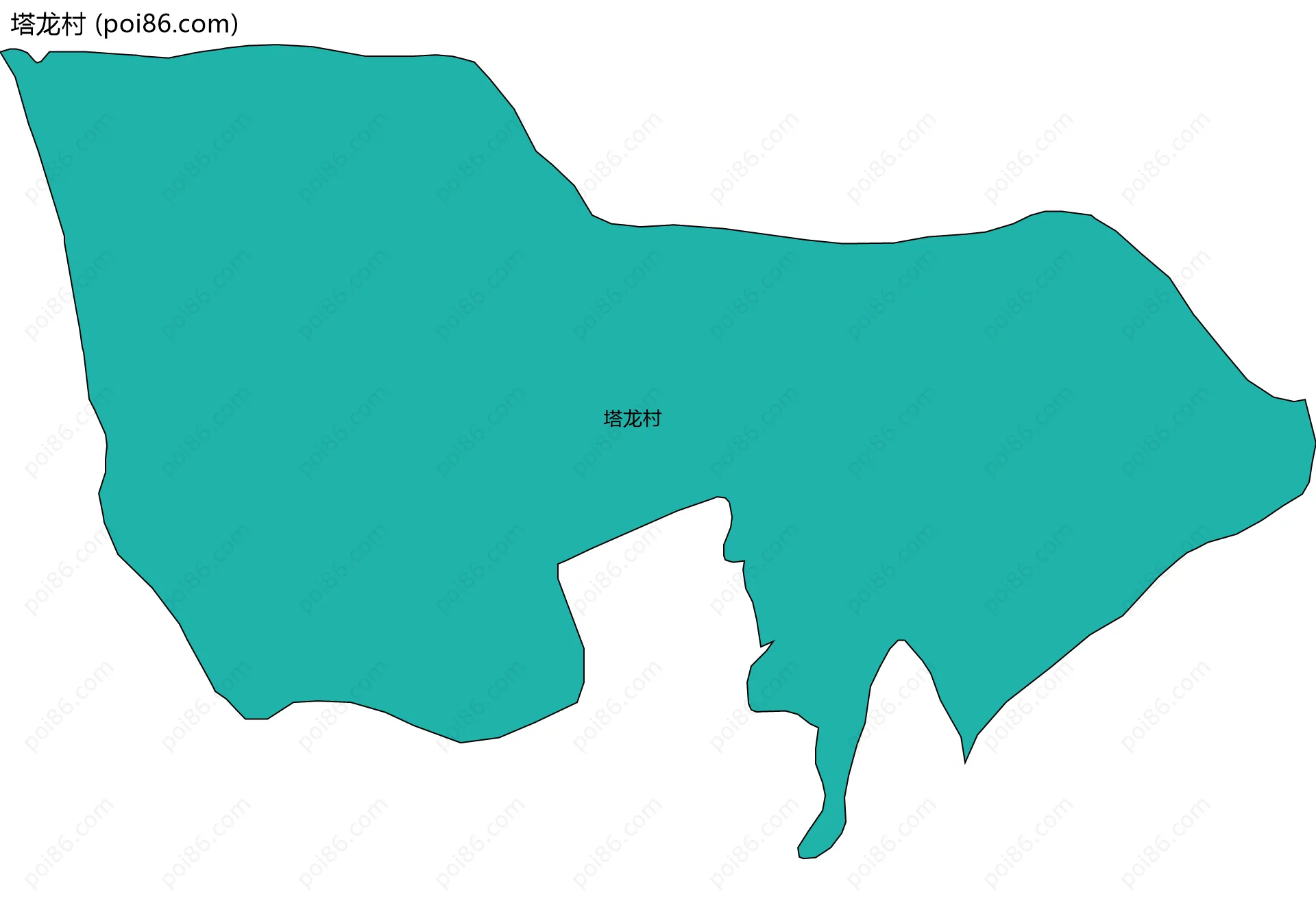 塔龙村边界地图