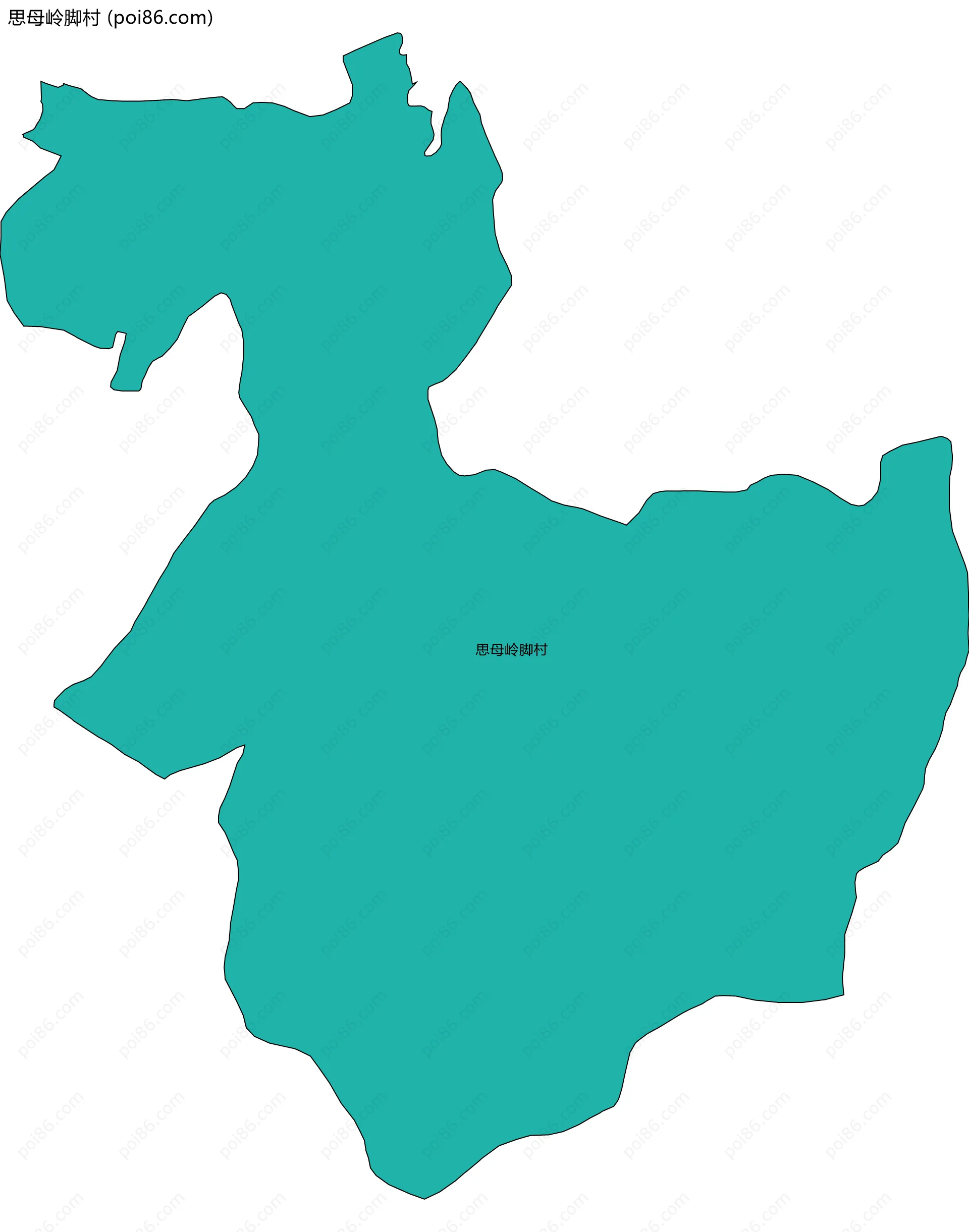 思母岭脚村边界地图