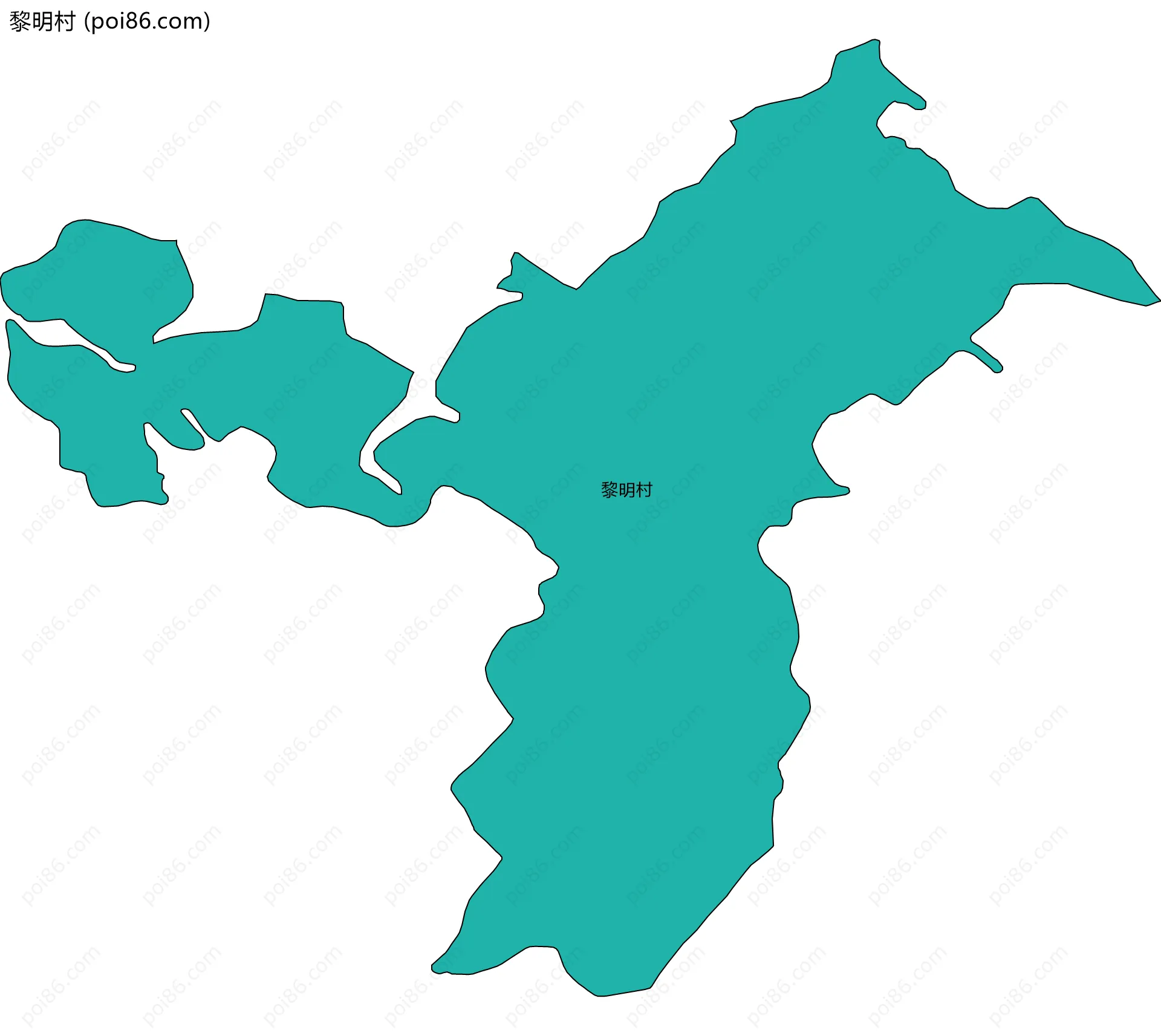 黎明村边界地图