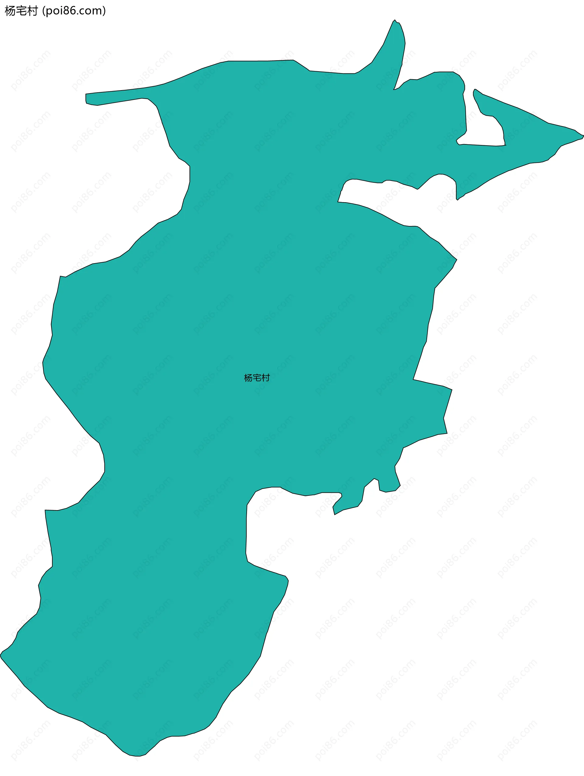 杨宅村边界地图