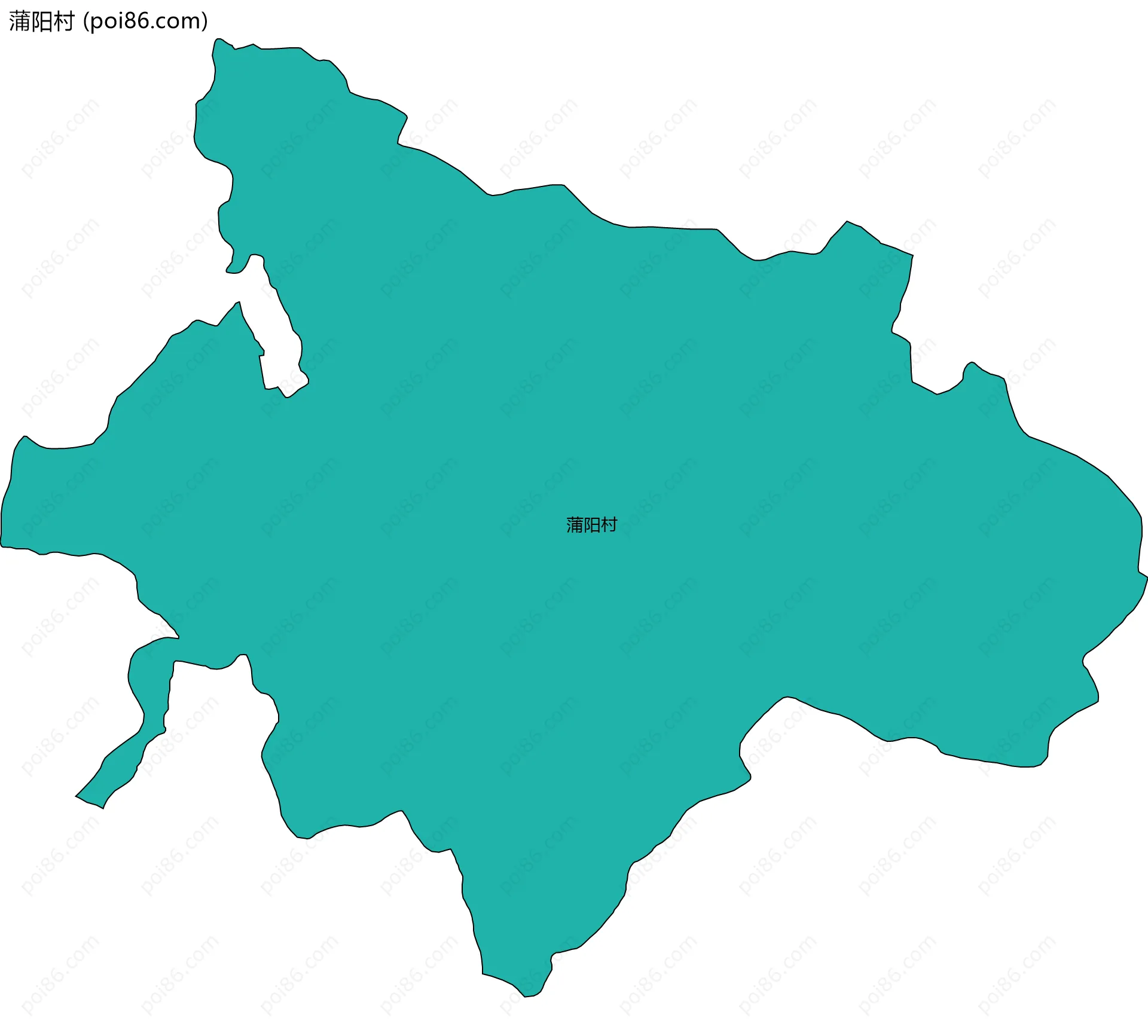 蒲阳村边界地图