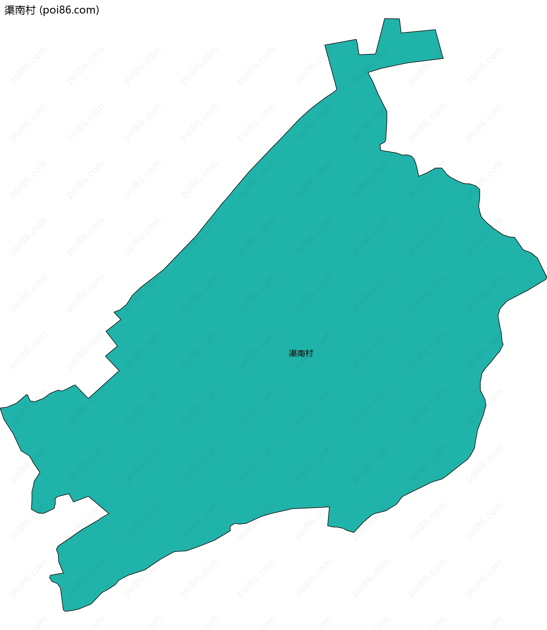 渠南村边界地图