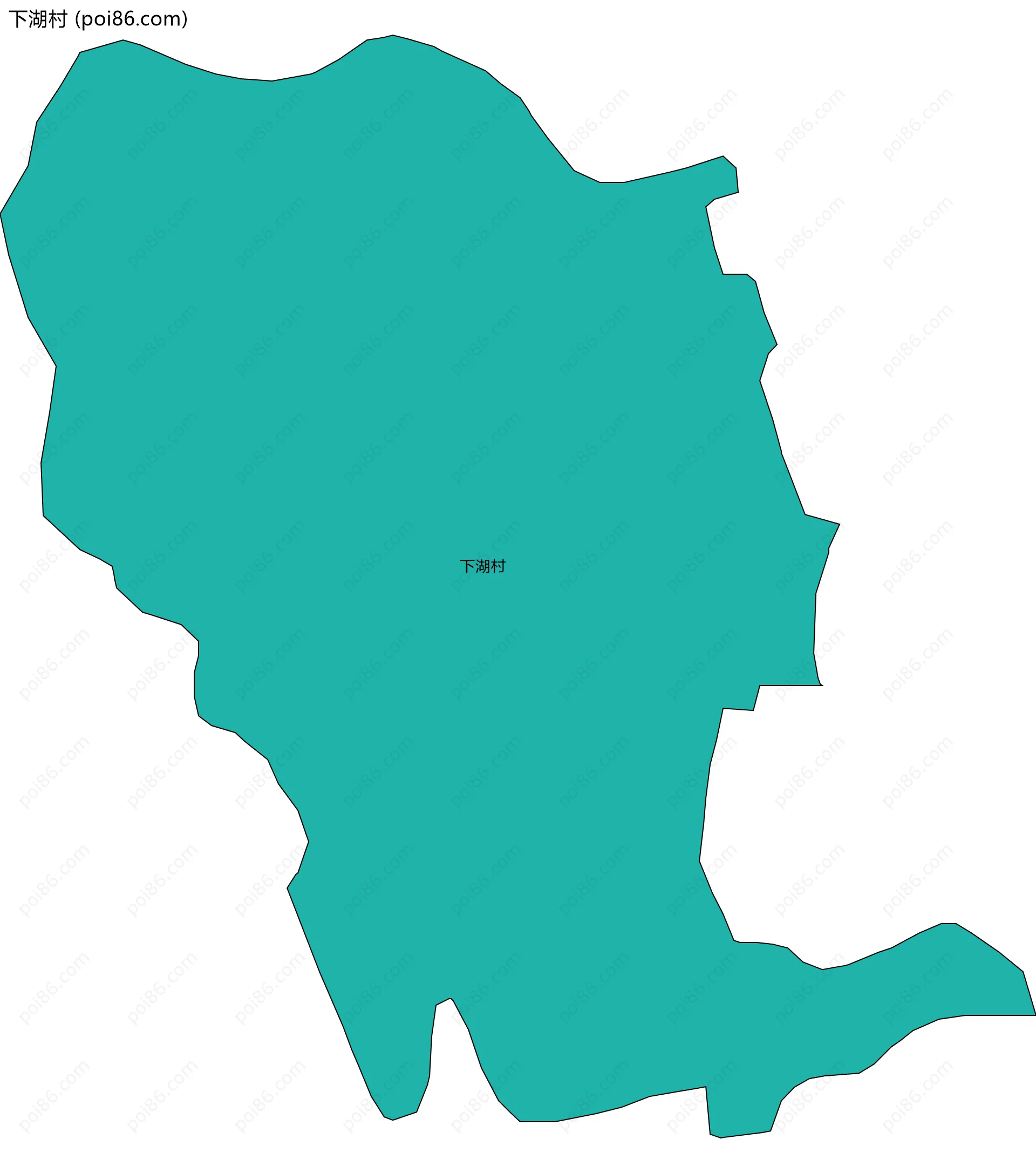 下湖村边界地图