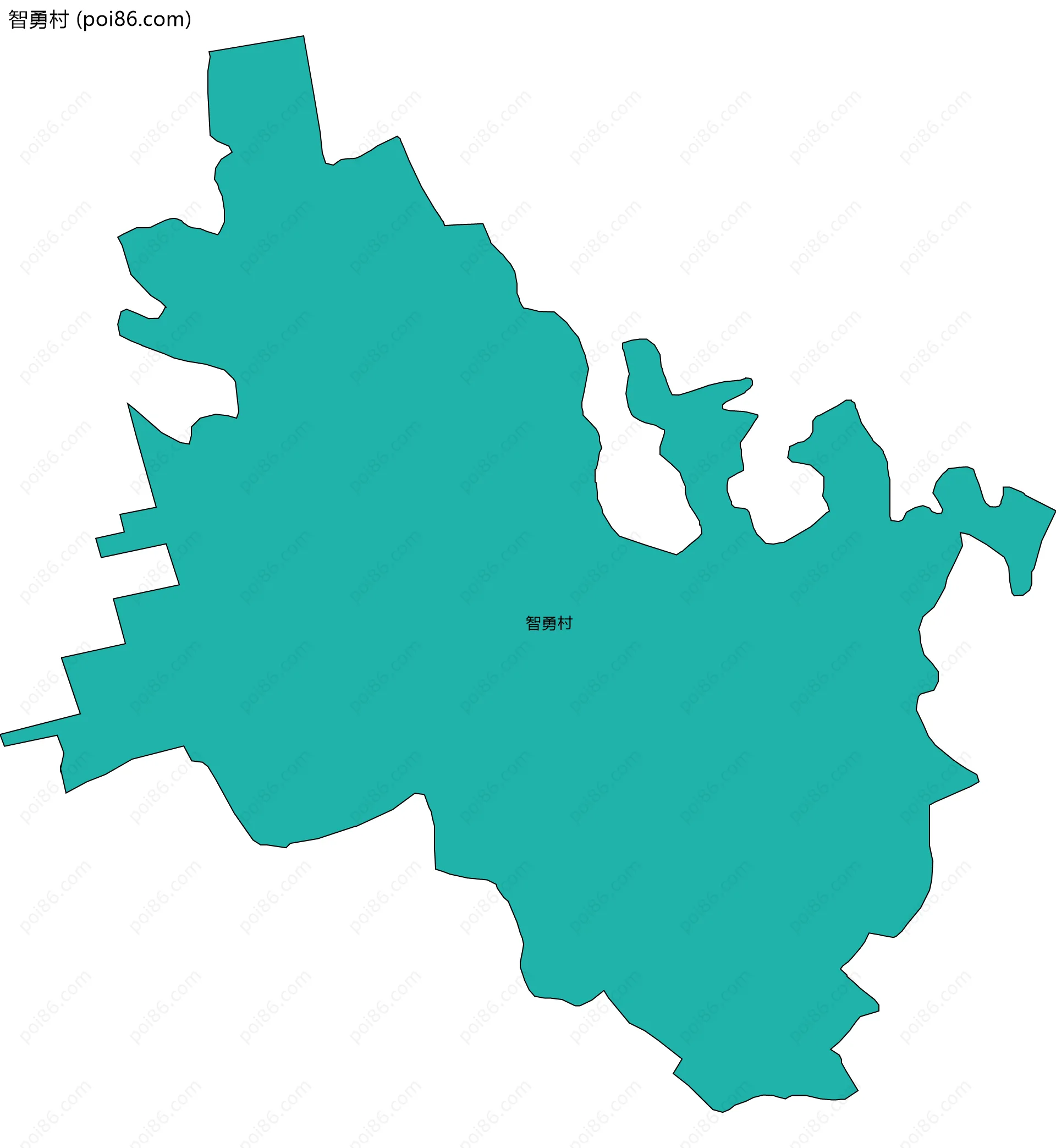 智勇村边界地图