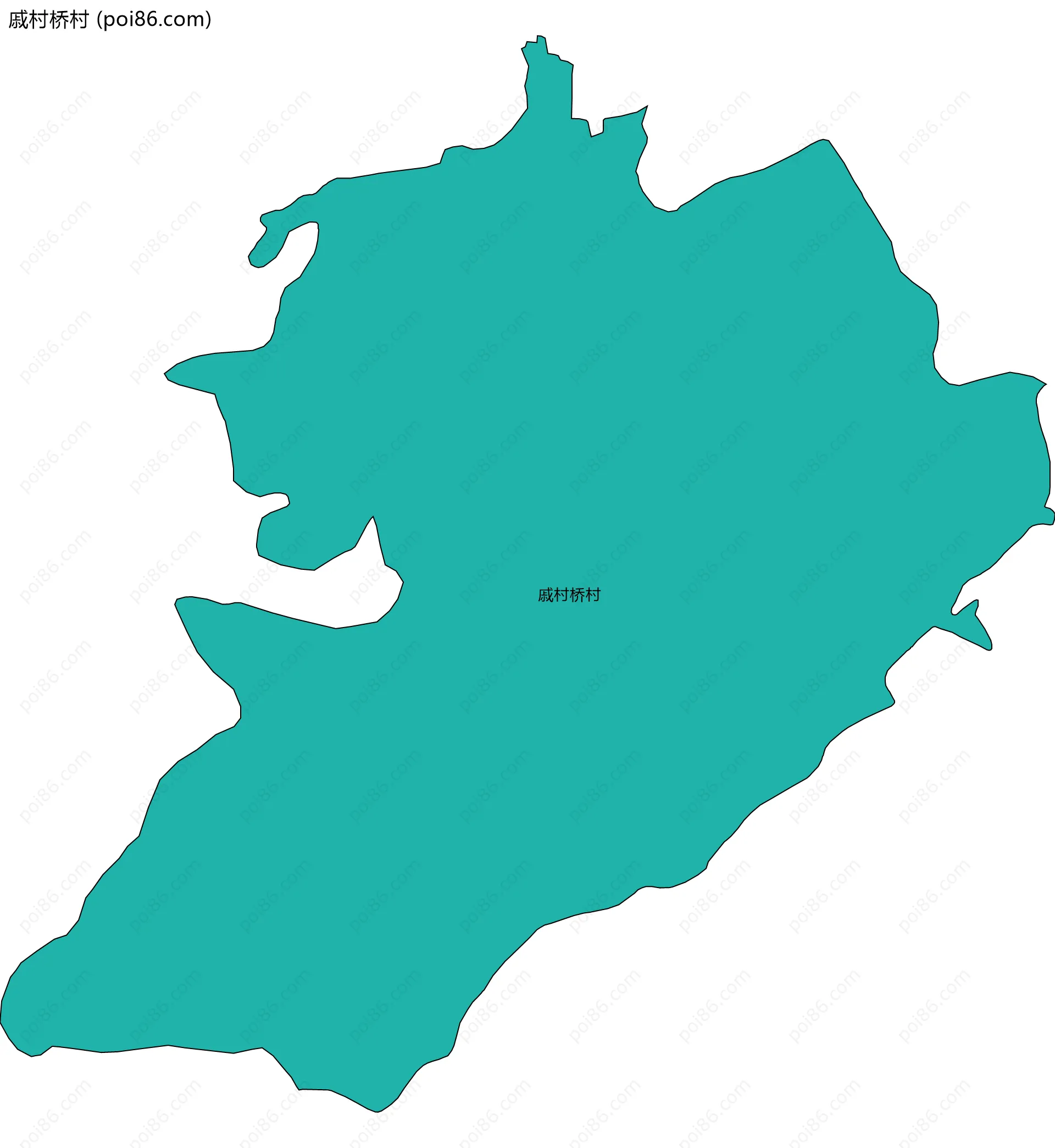 戚村桥村边界地图