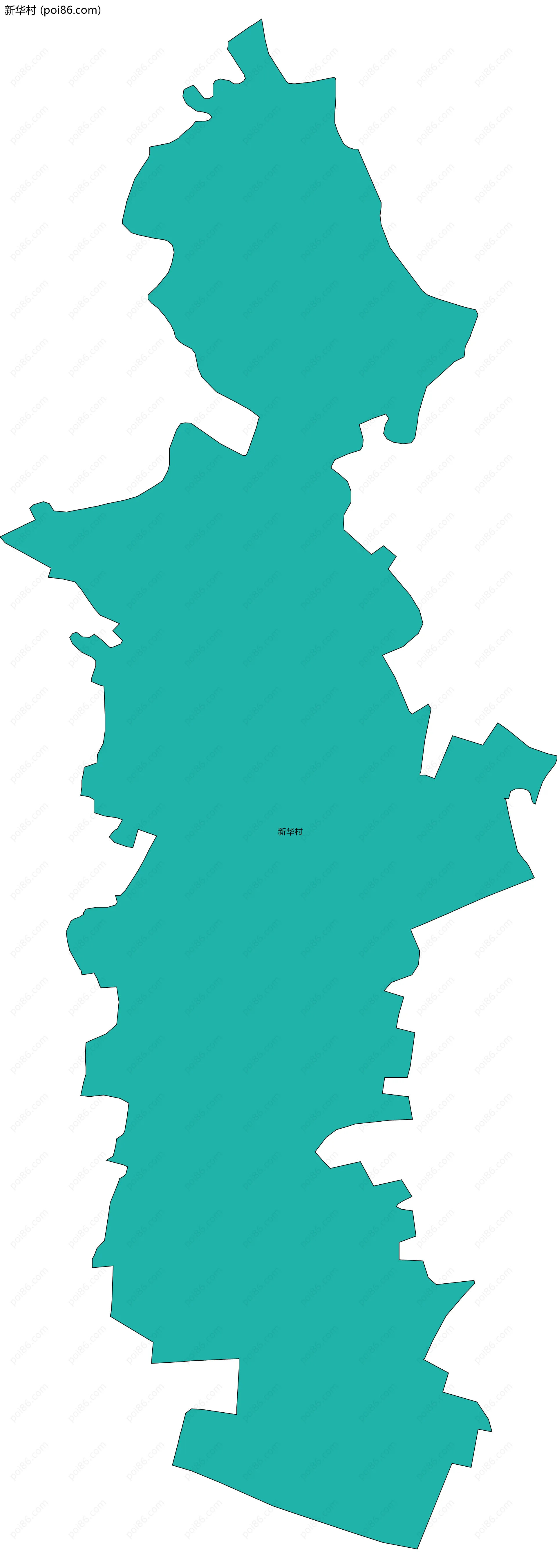 新华村边界地图