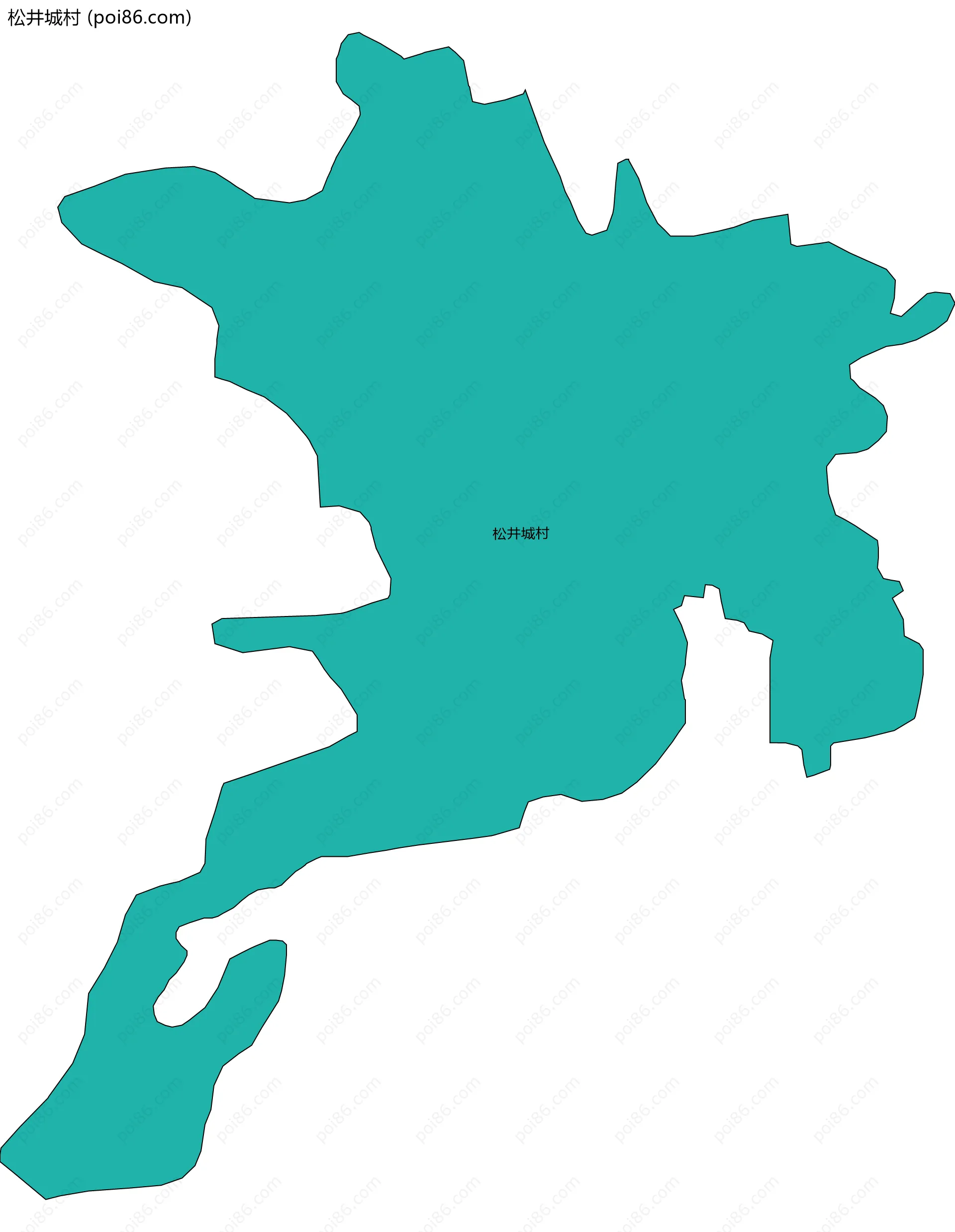 松井城村边界地图
