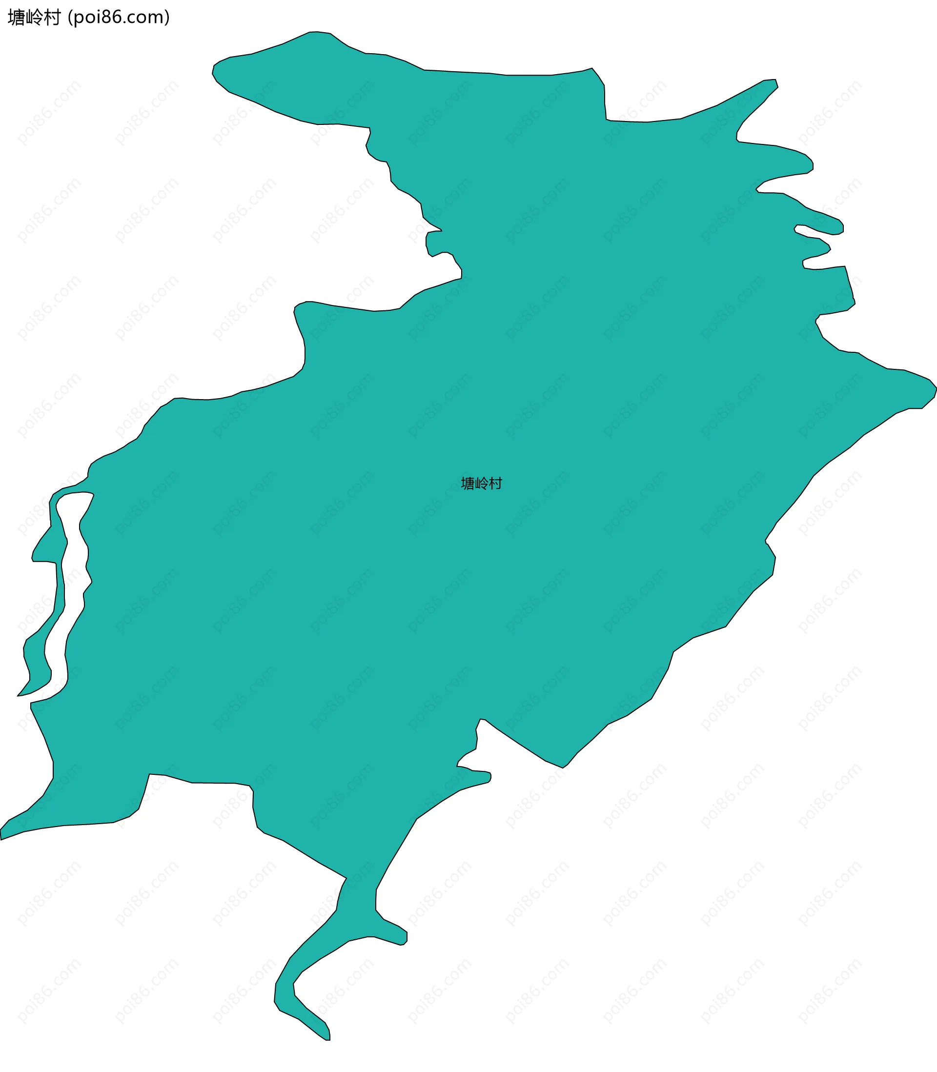 塘岭村边界地图