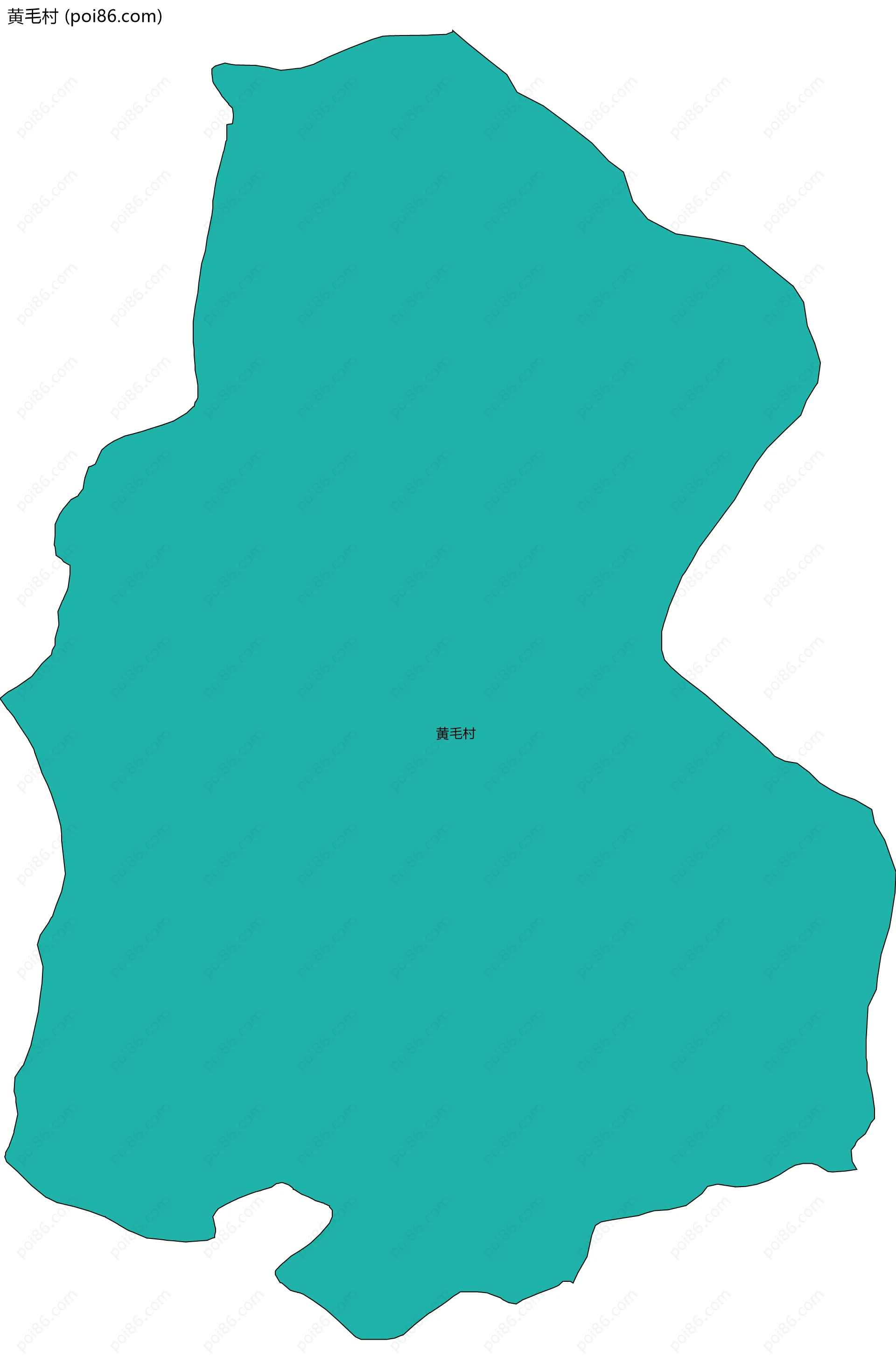 黄毛村边界地图