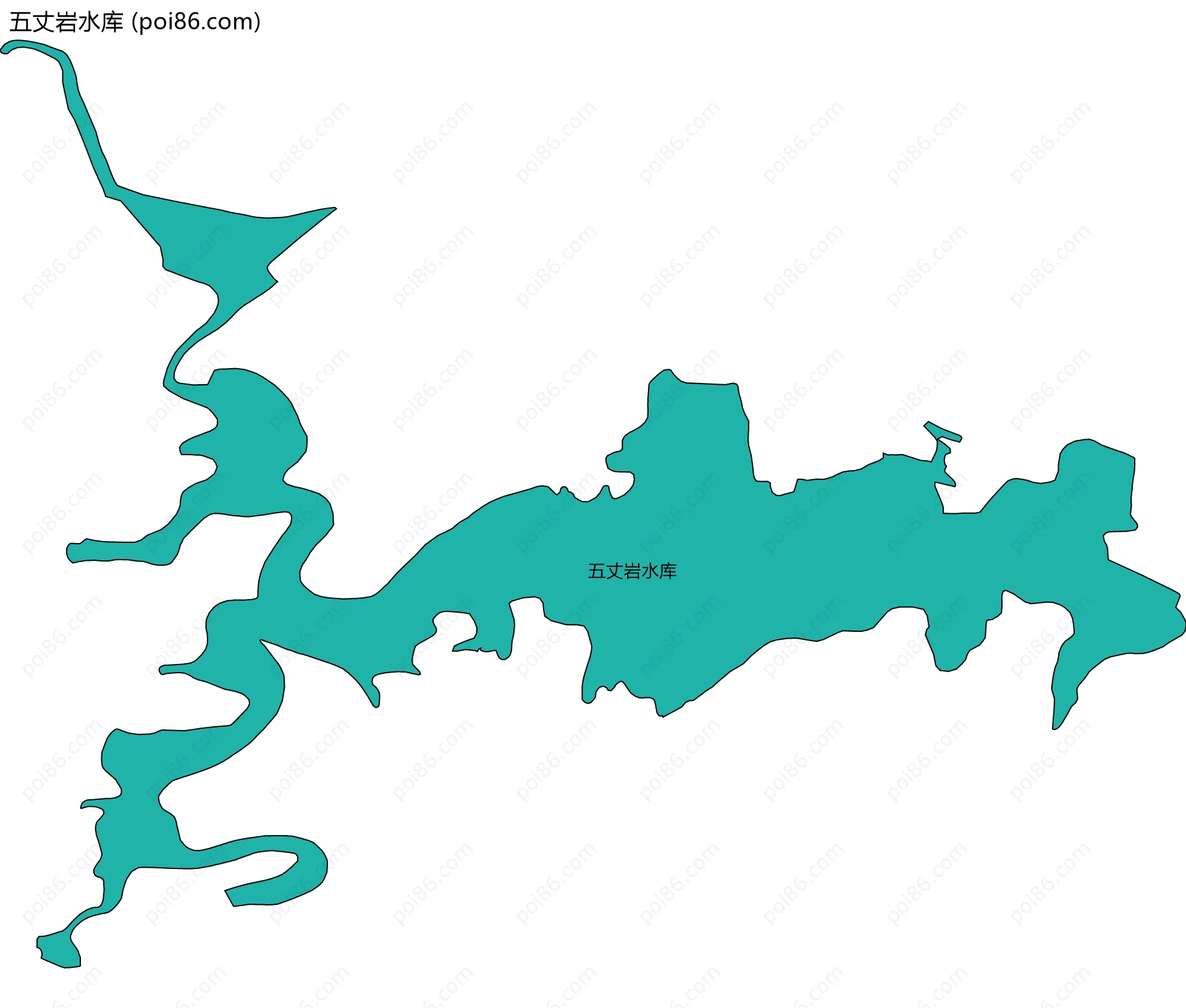 五丈岩水库边界地图
