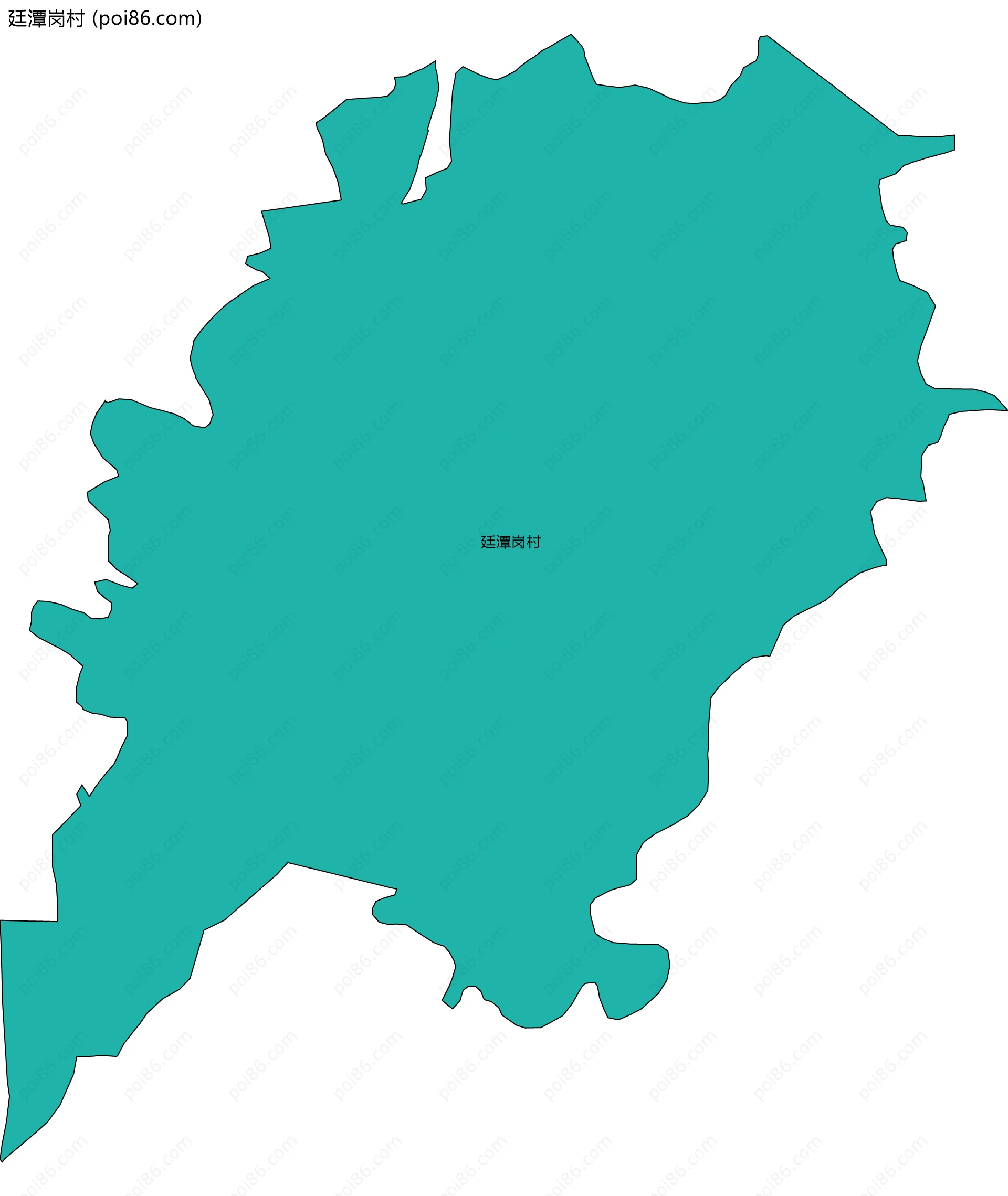 廷潭岗村边界地图