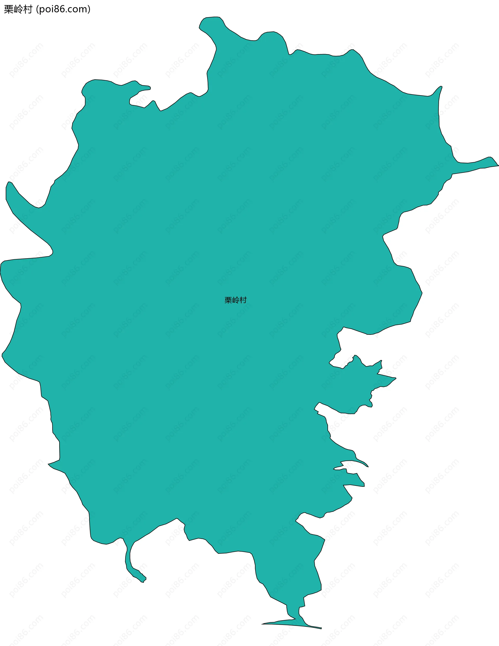 栗岭村边界地图