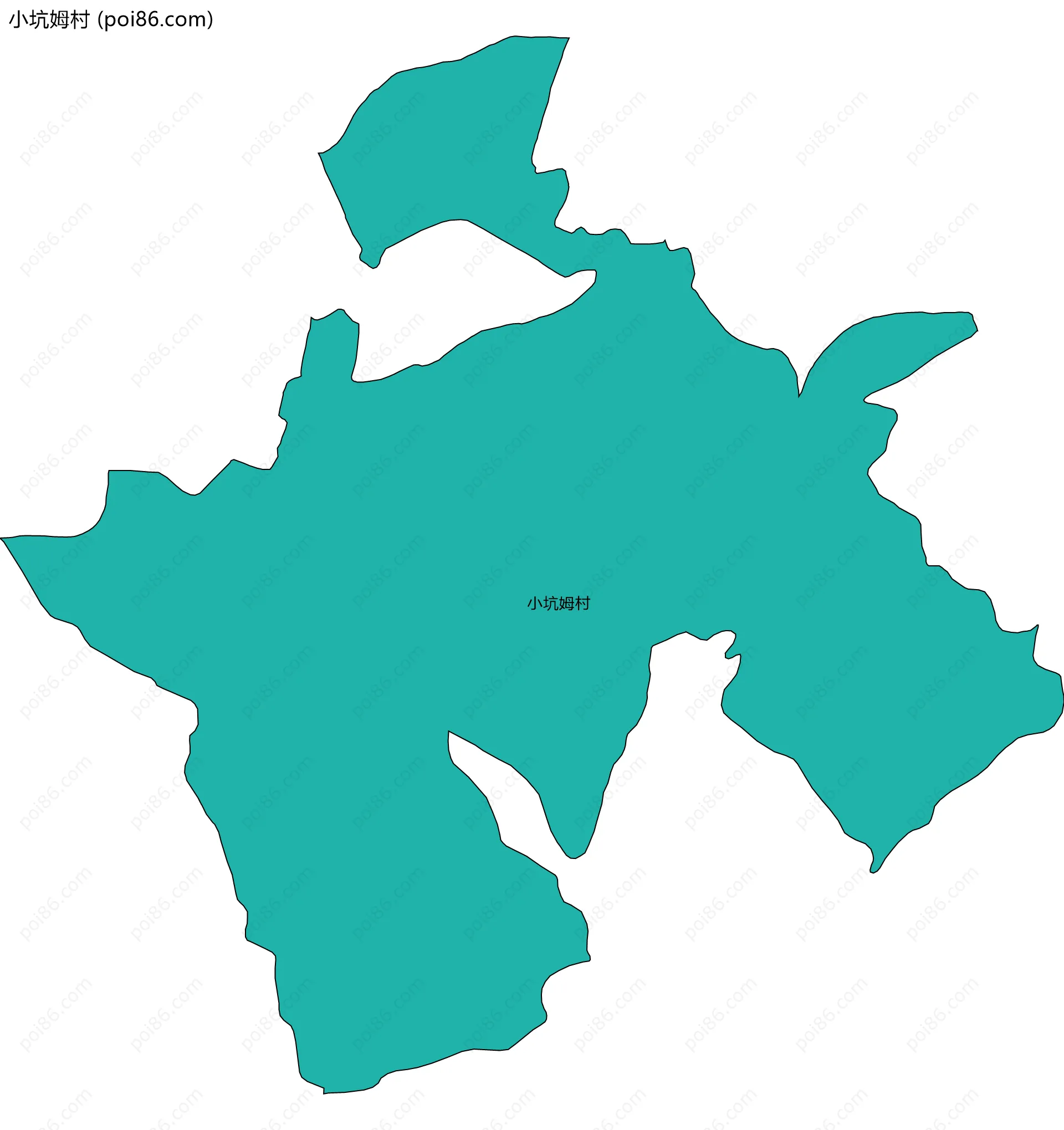 小坑姆村边界地图