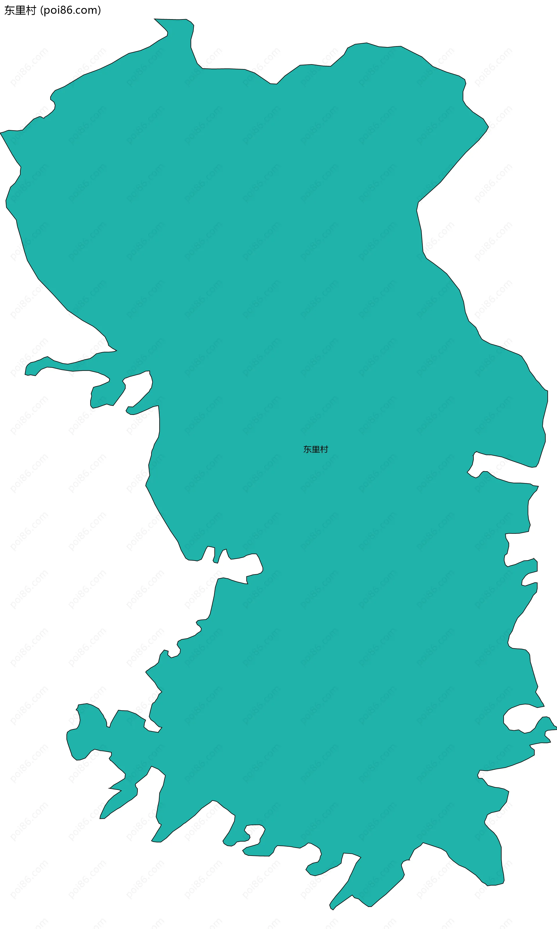 东里村边界地图