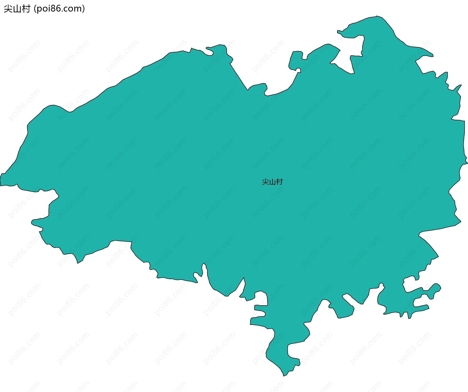 尖山村边界地图