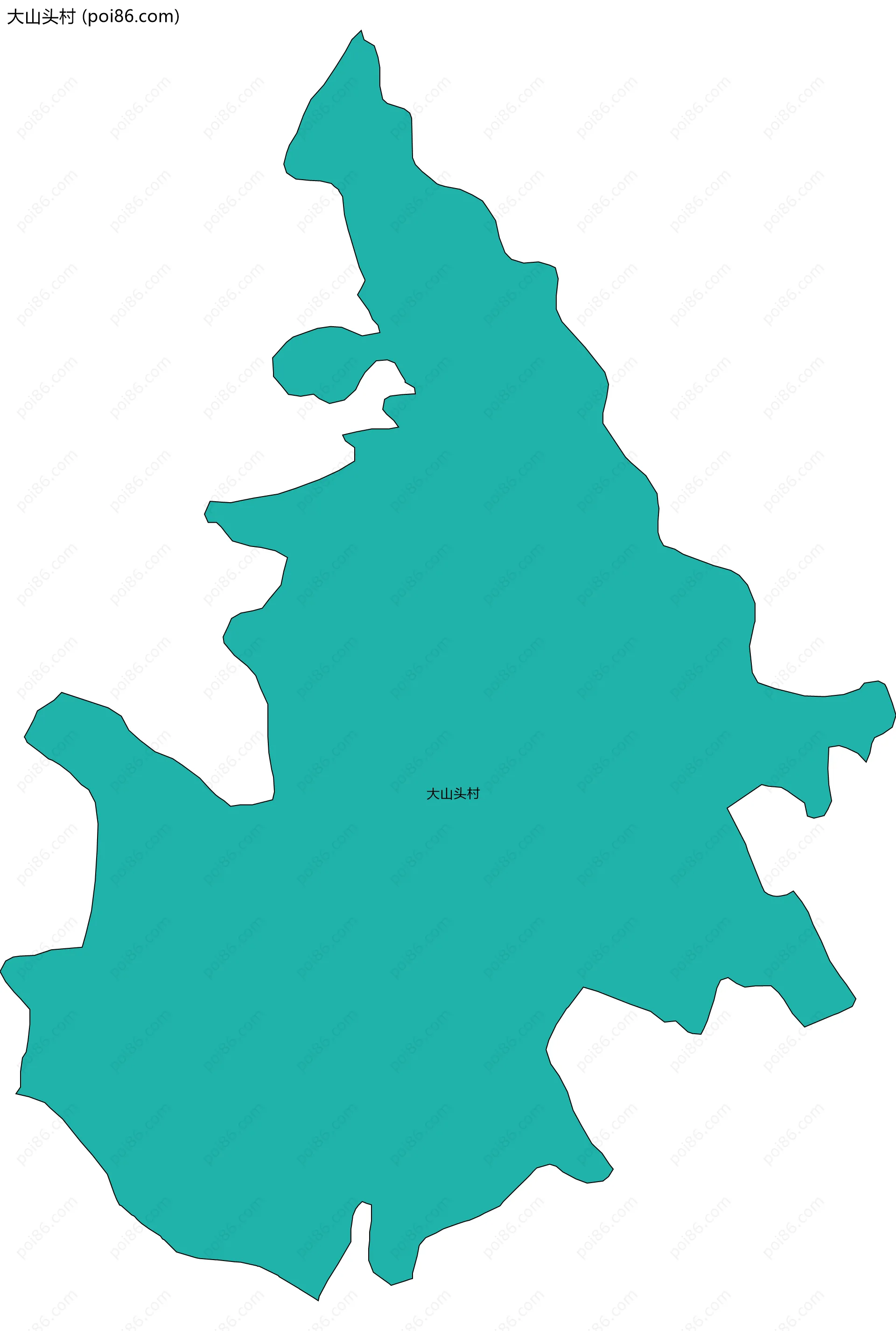 大山头村边界地图