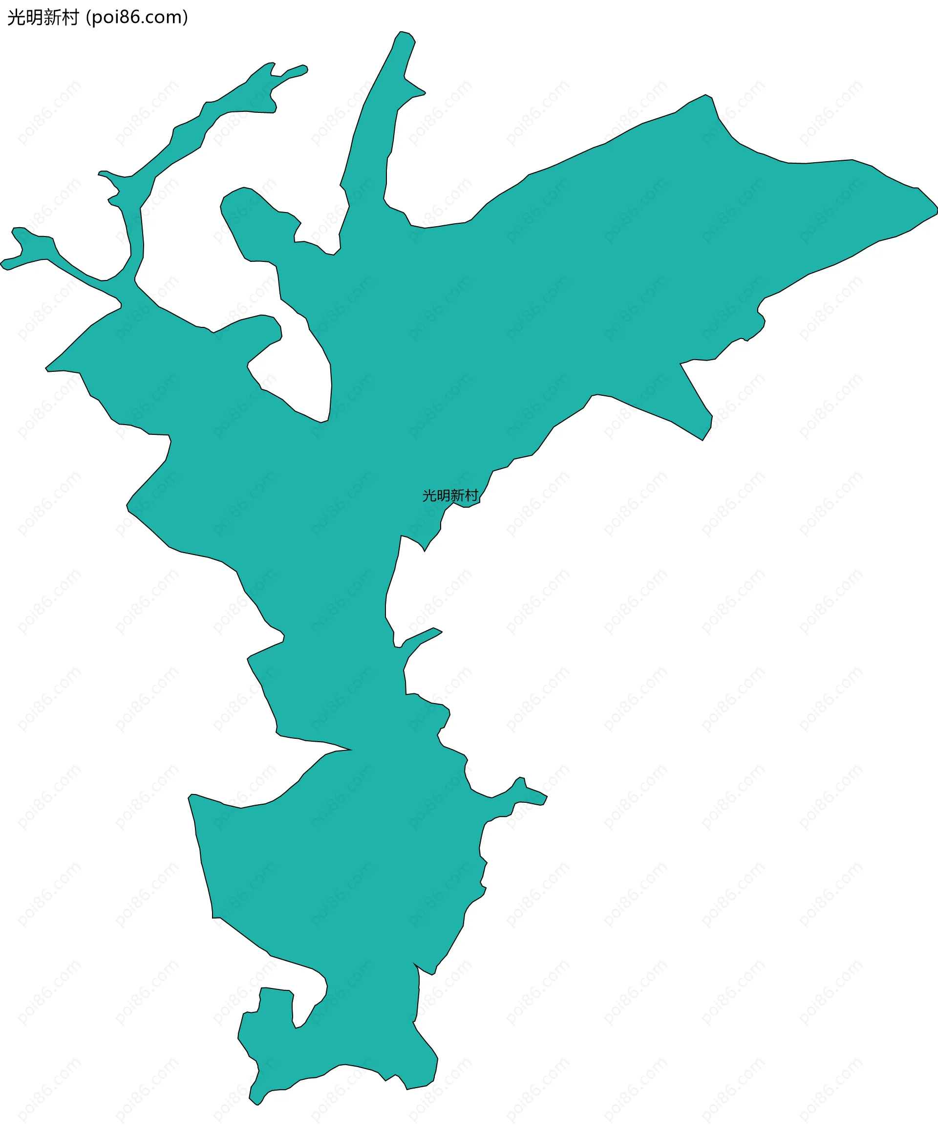 光明新村边界地图