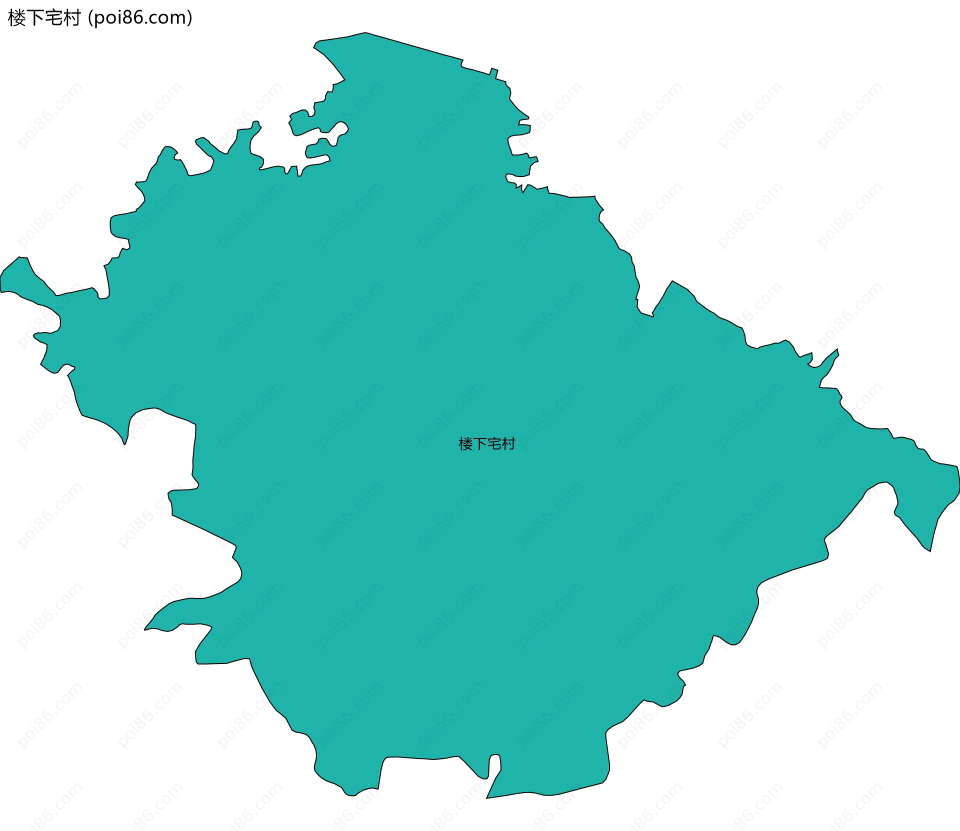 楼下宅村边界地图
