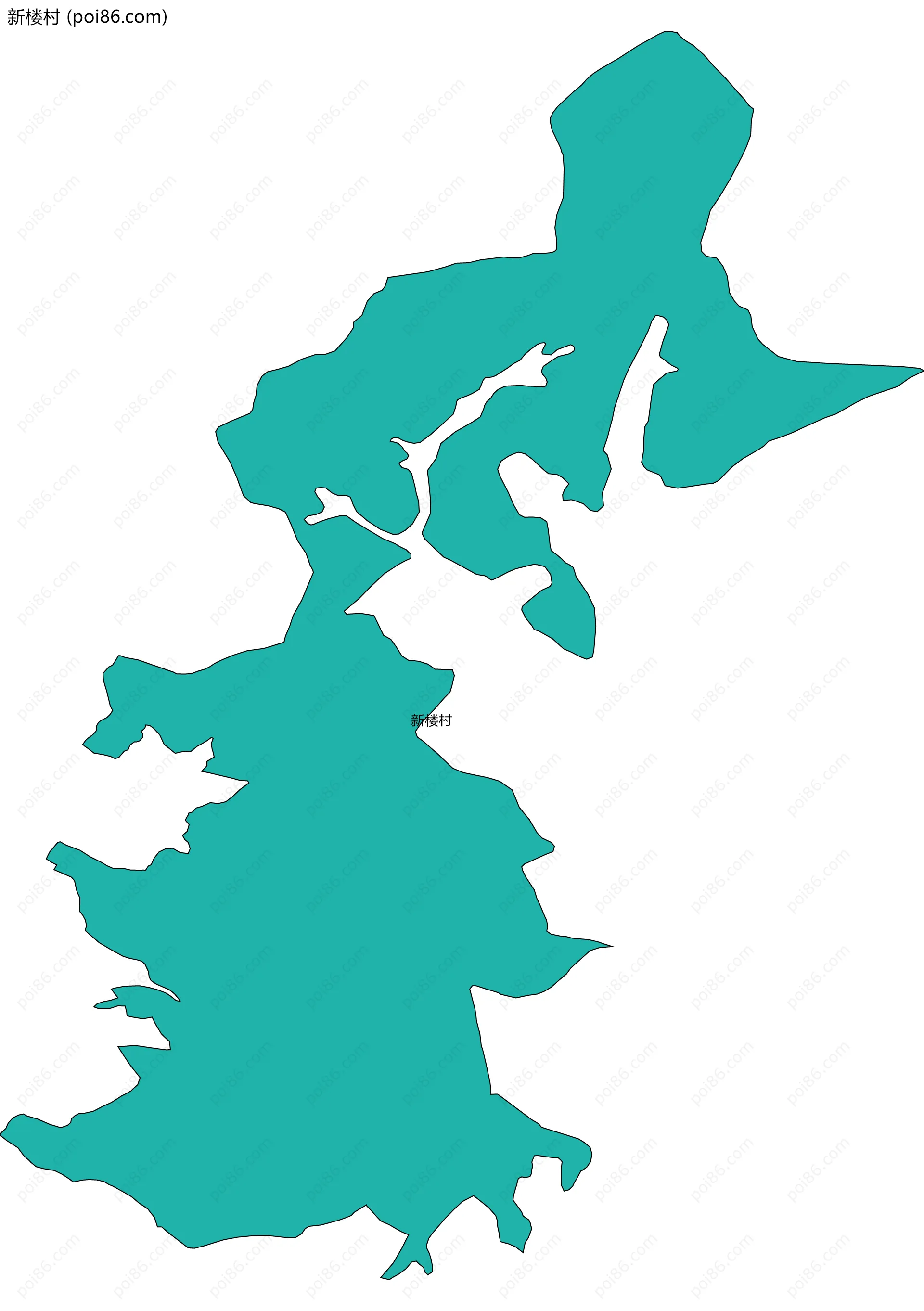 新楼村边界地图