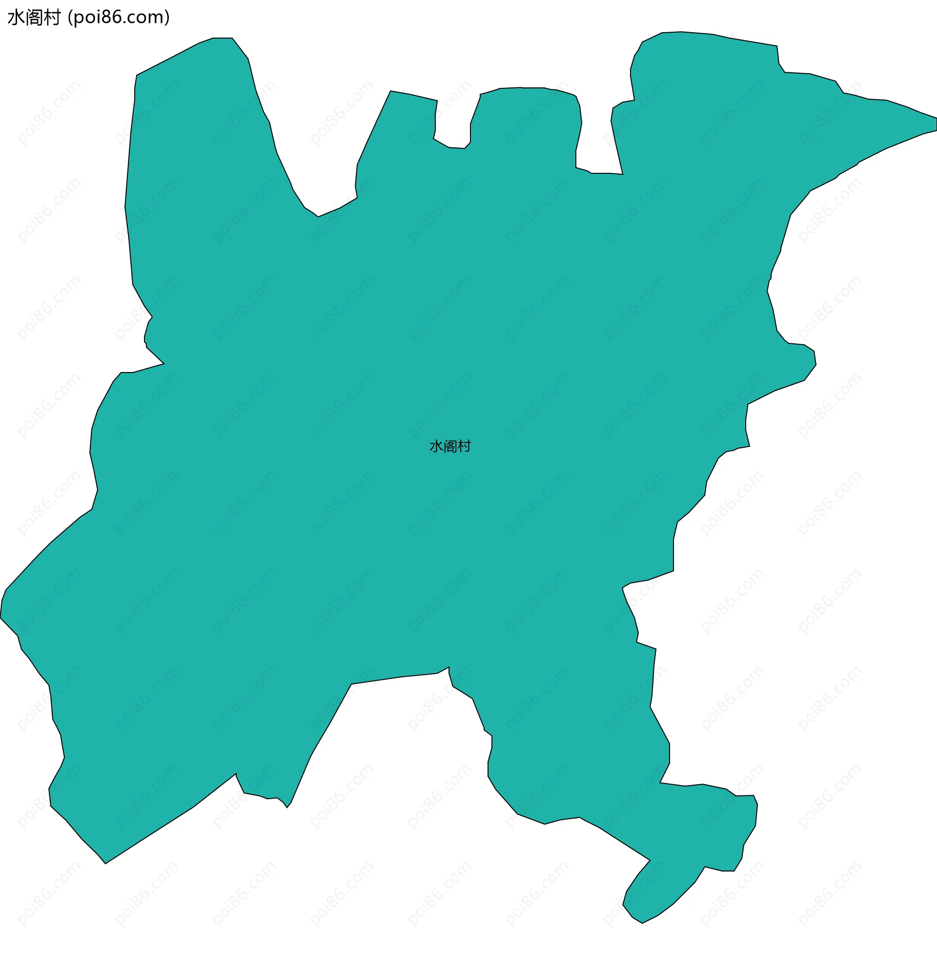 水阁村边界地图