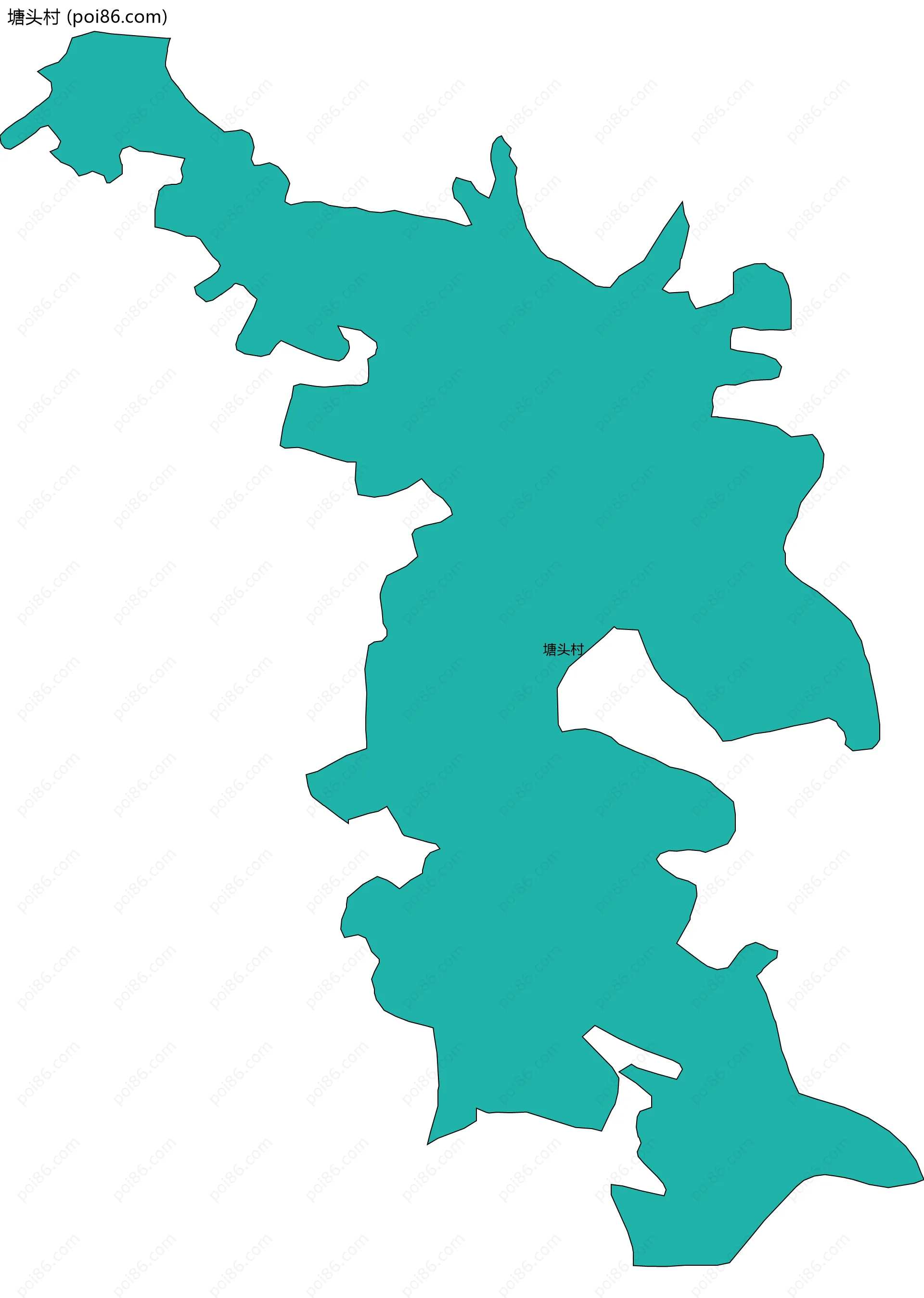 塘头村边界地图