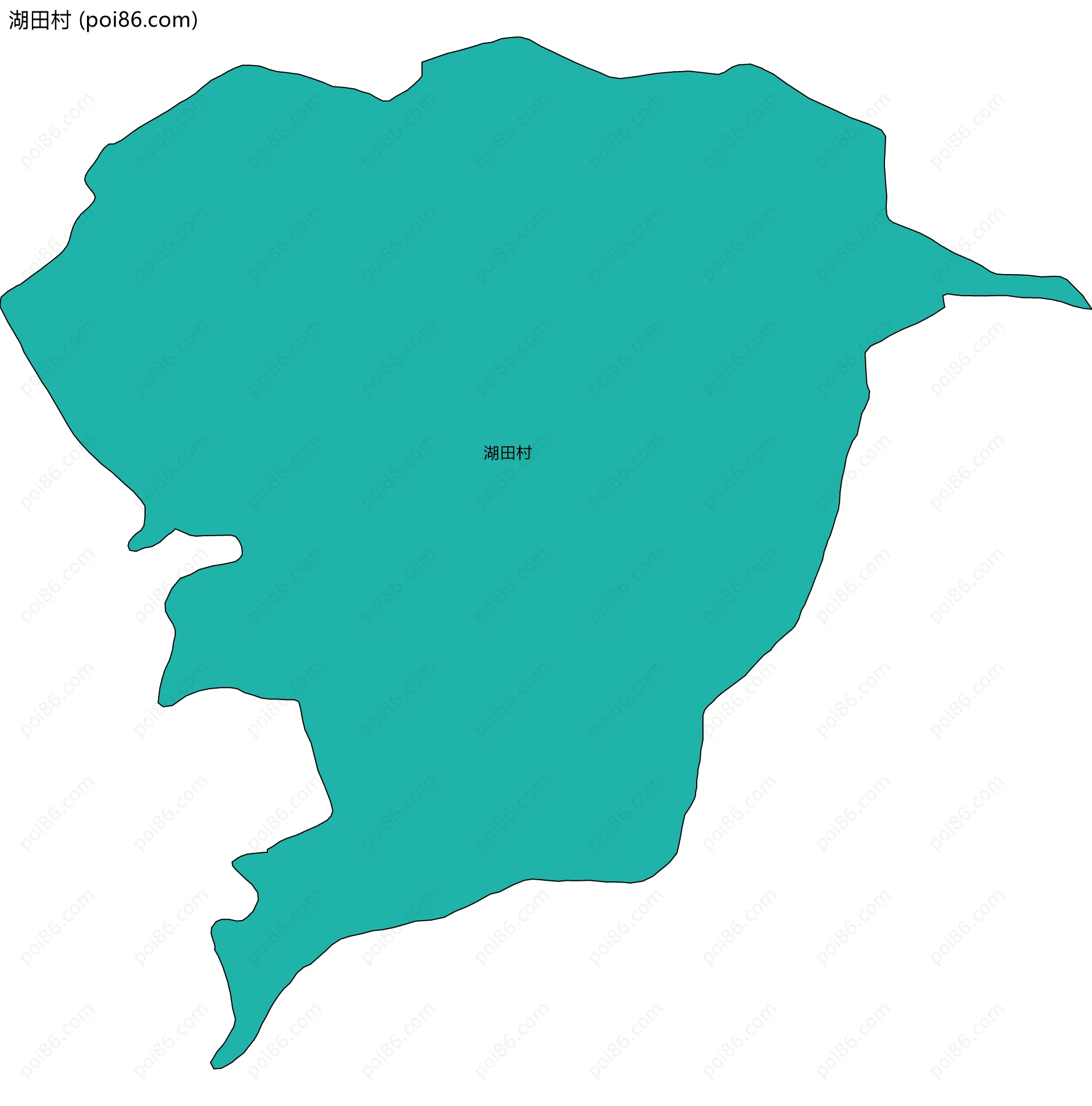 湖田村边界地图