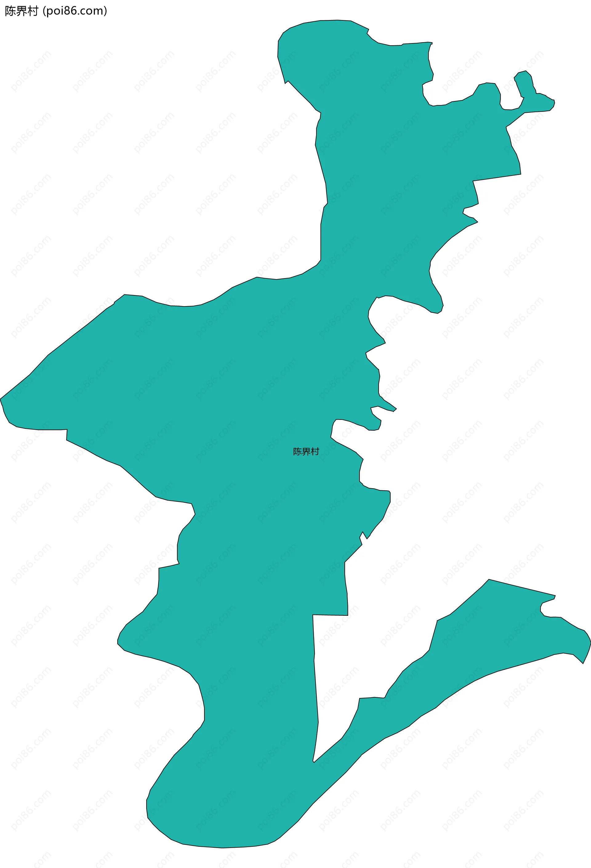 陈界村边界地图