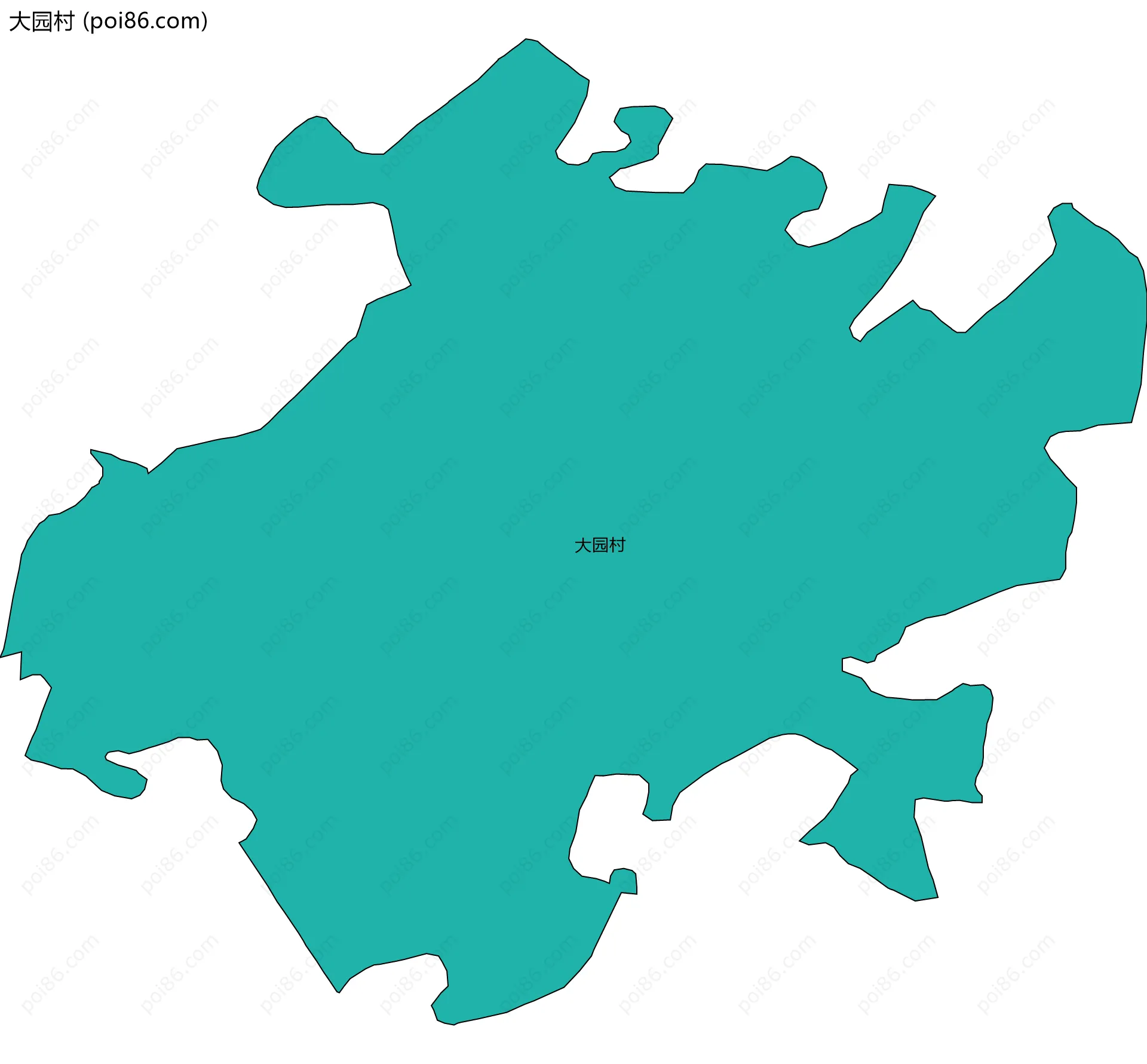 大园村边界地图