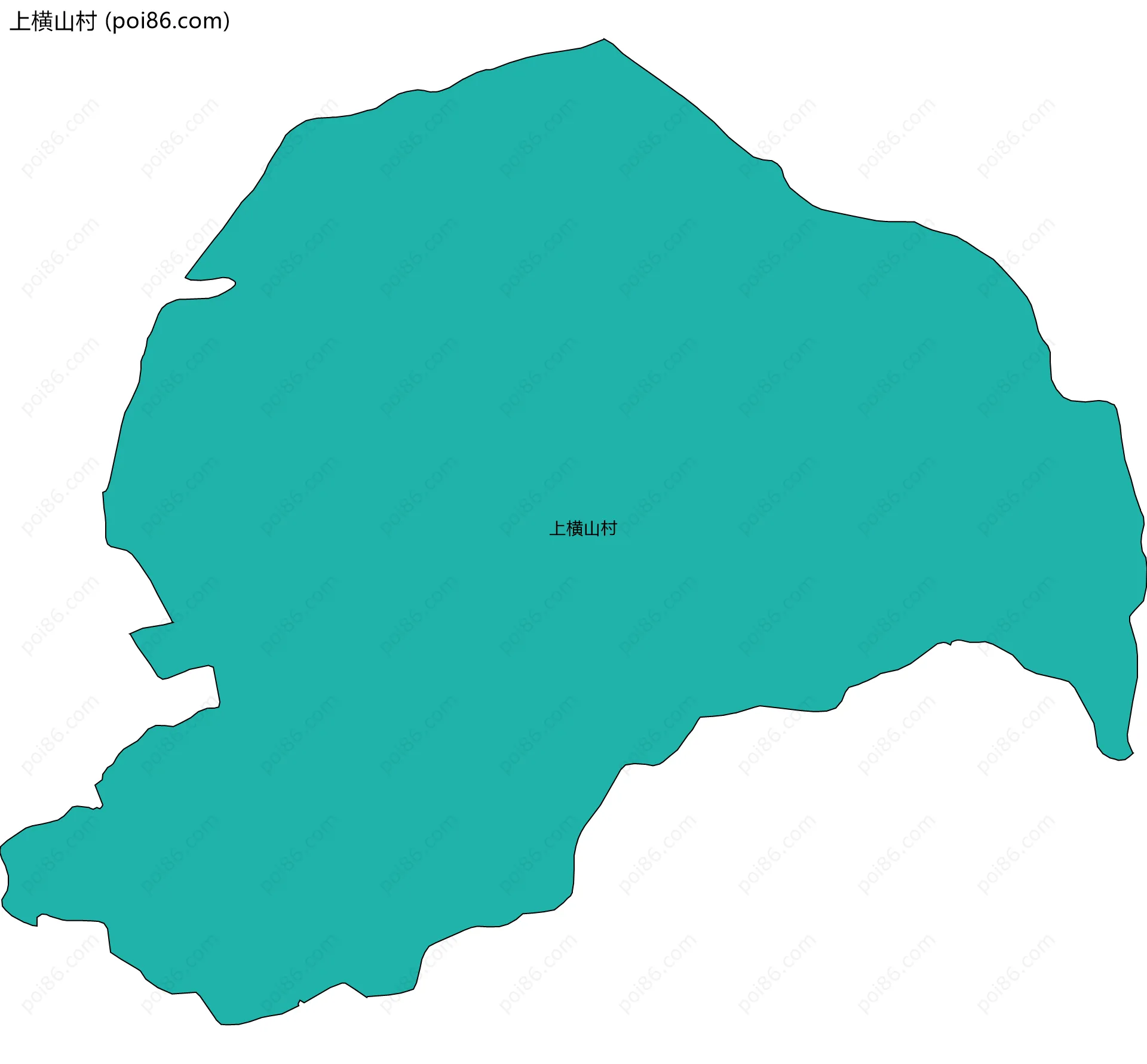 上横山村边界地图
