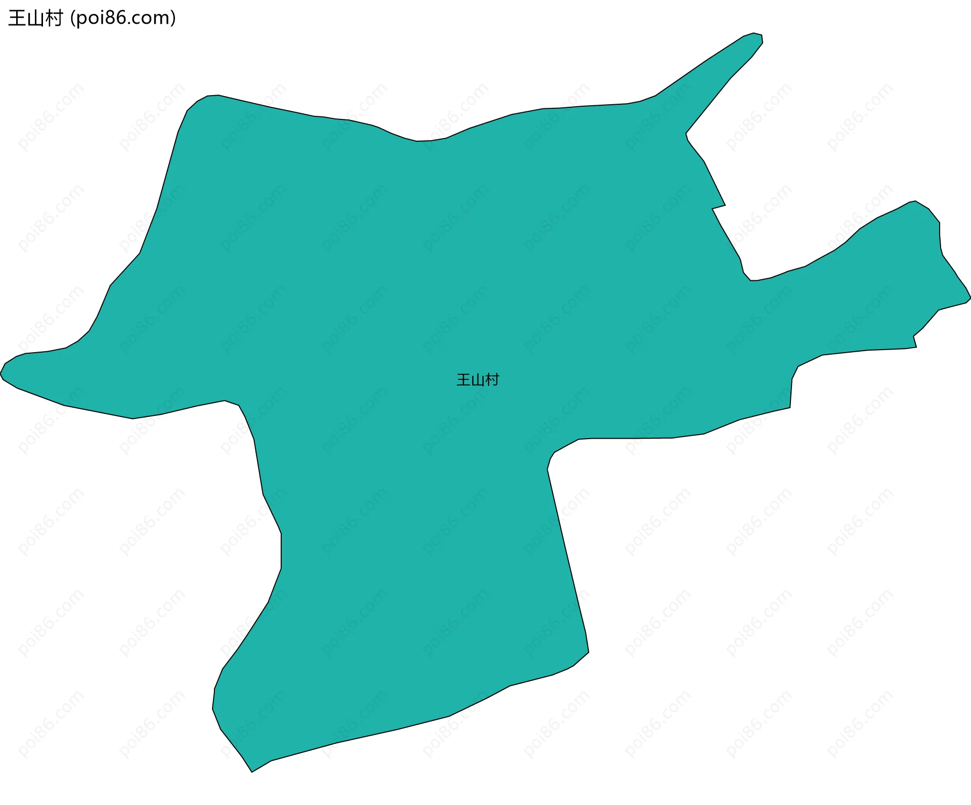 王山村边界地图