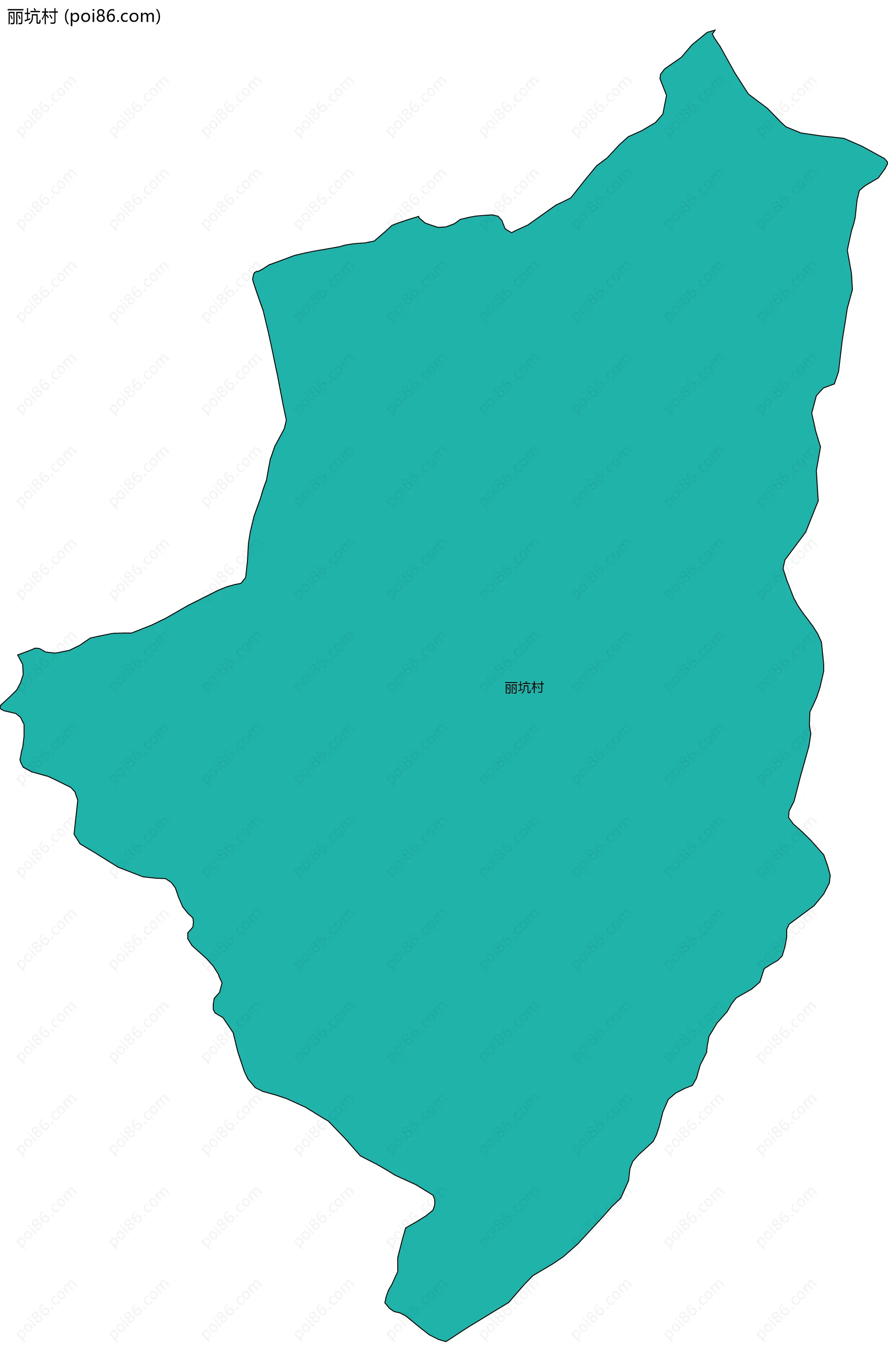 丽坑村边界地图