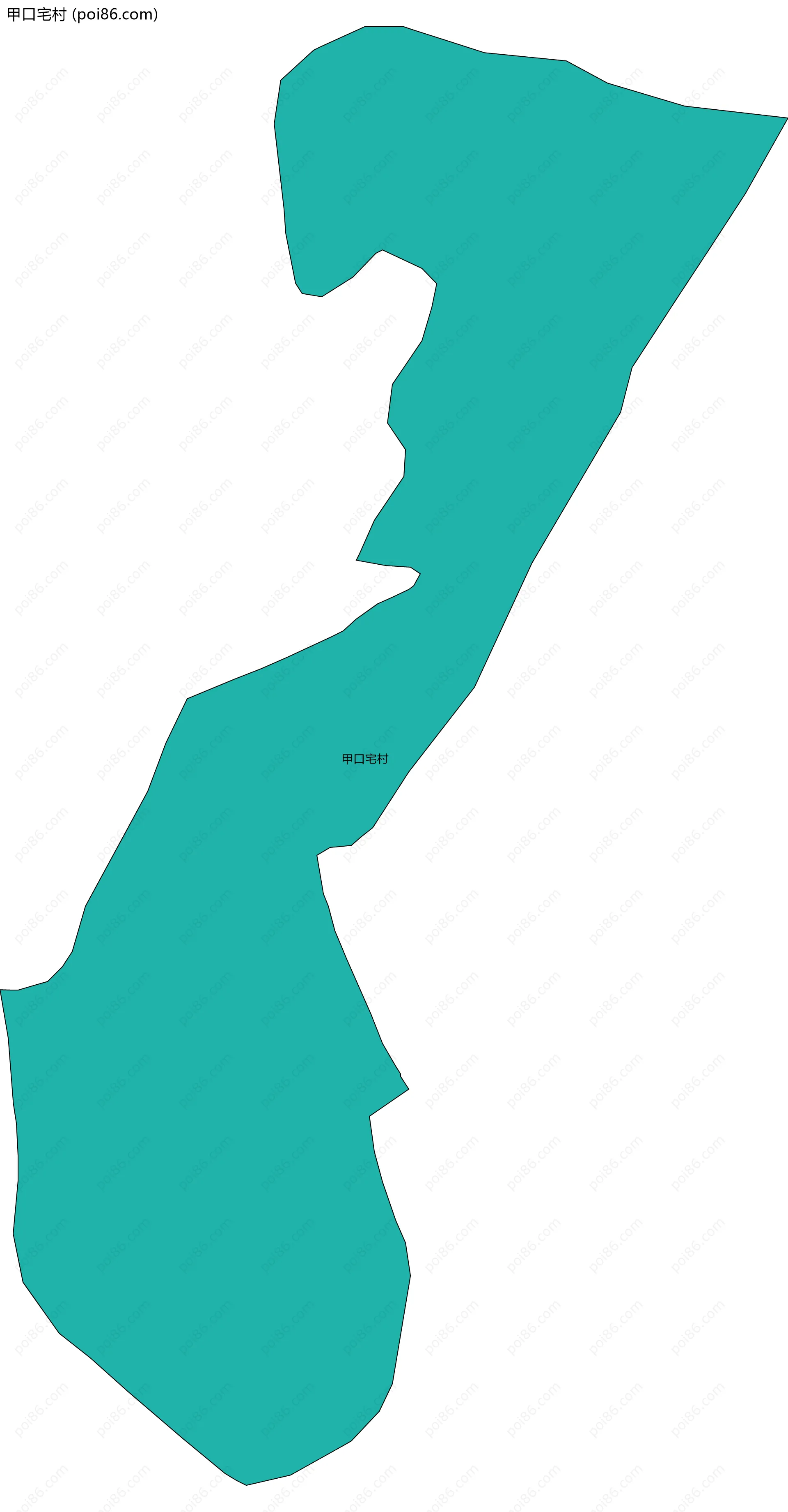 甲口宅村边界地图