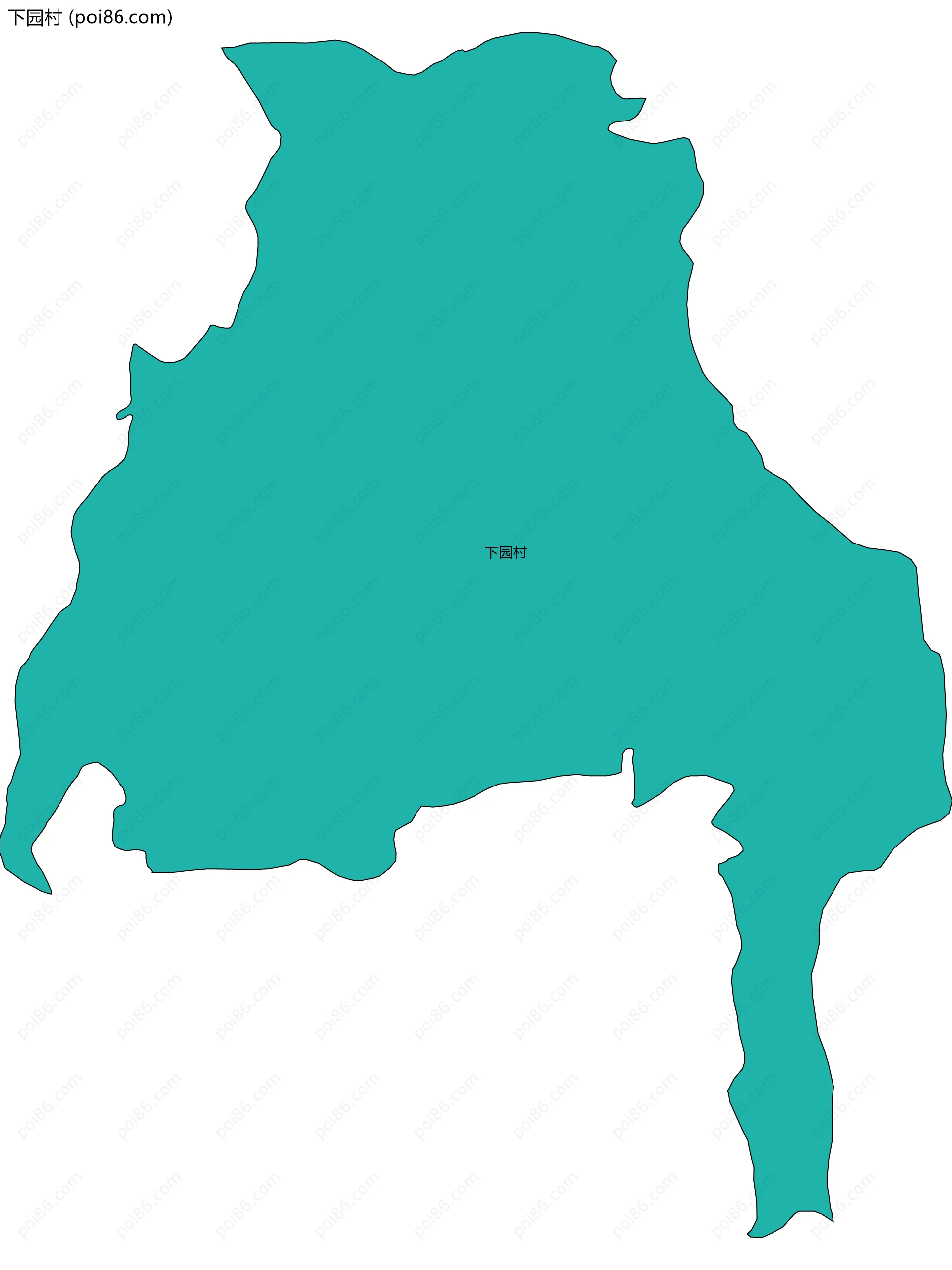 下园村边界地图