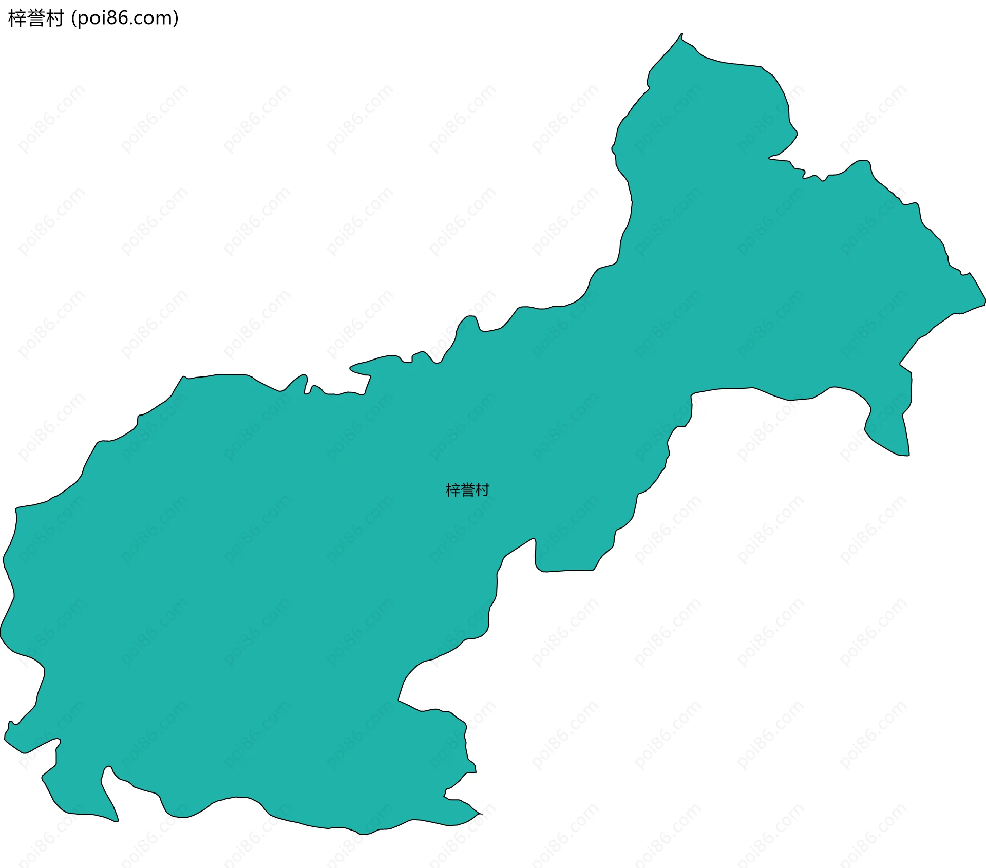 梓誉村边界地图