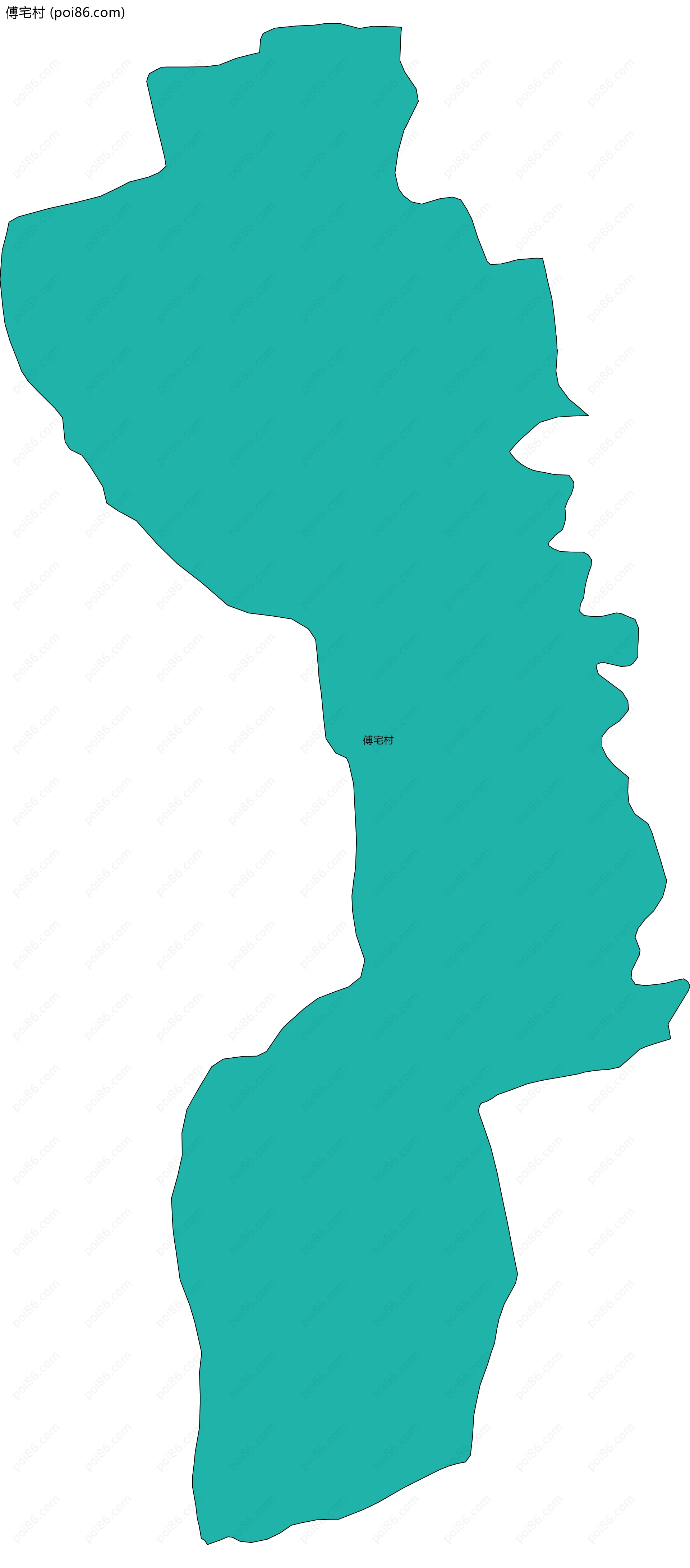 傅宅村边界地图