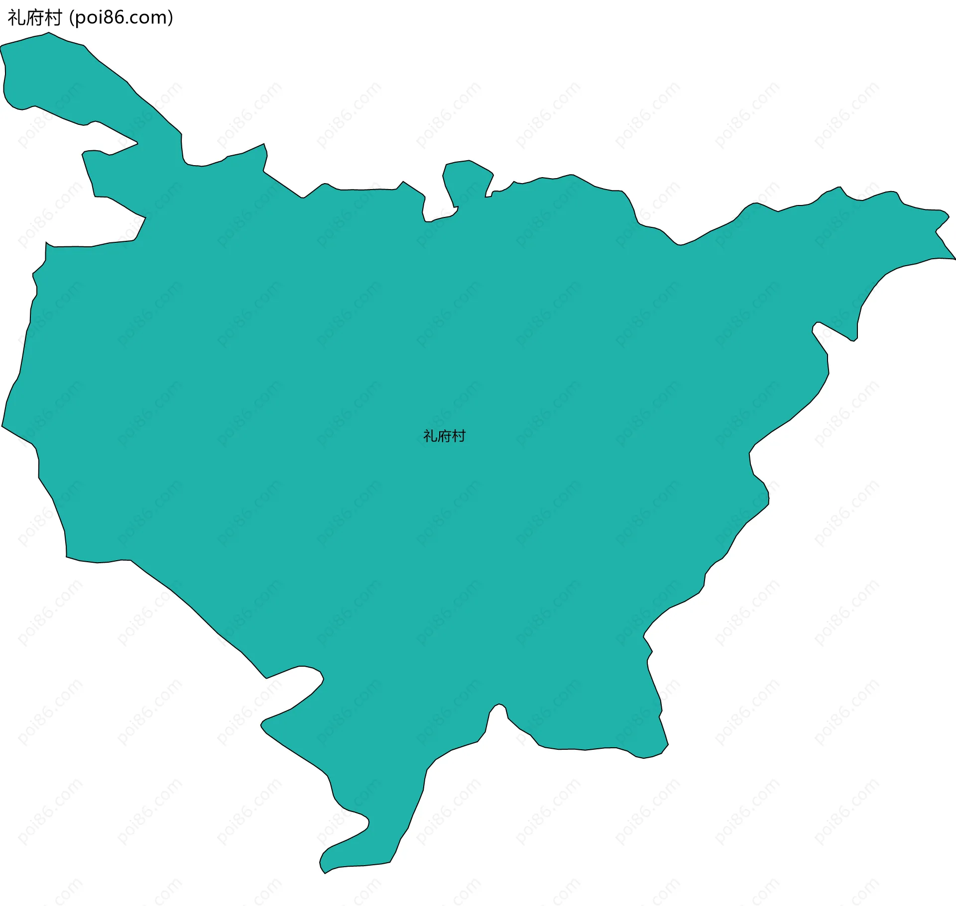 礼府村边界地图