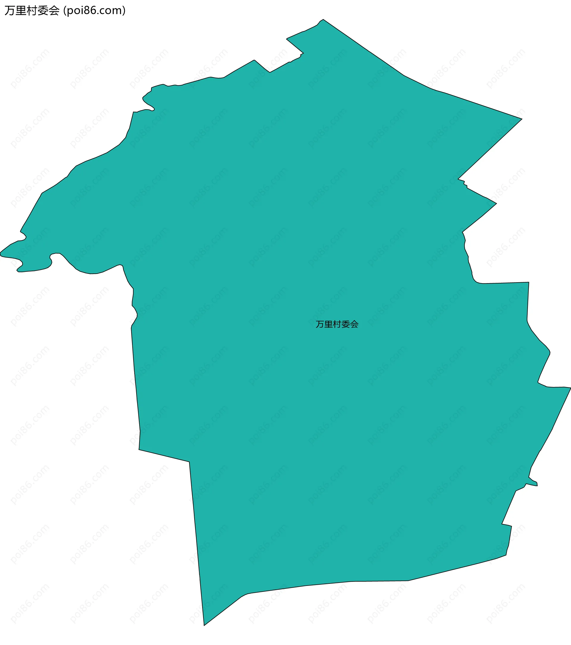 万里村委会边界地图