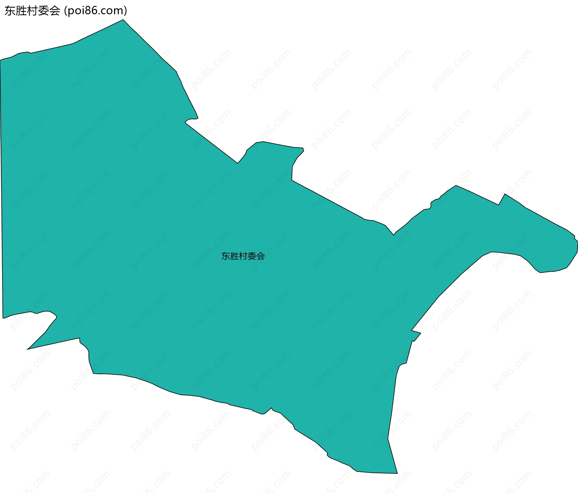 东胜村委会边界地图