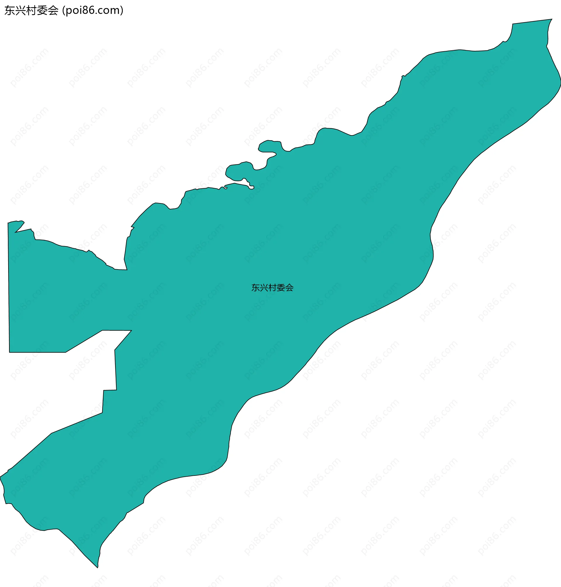 东兴村委会边界地图