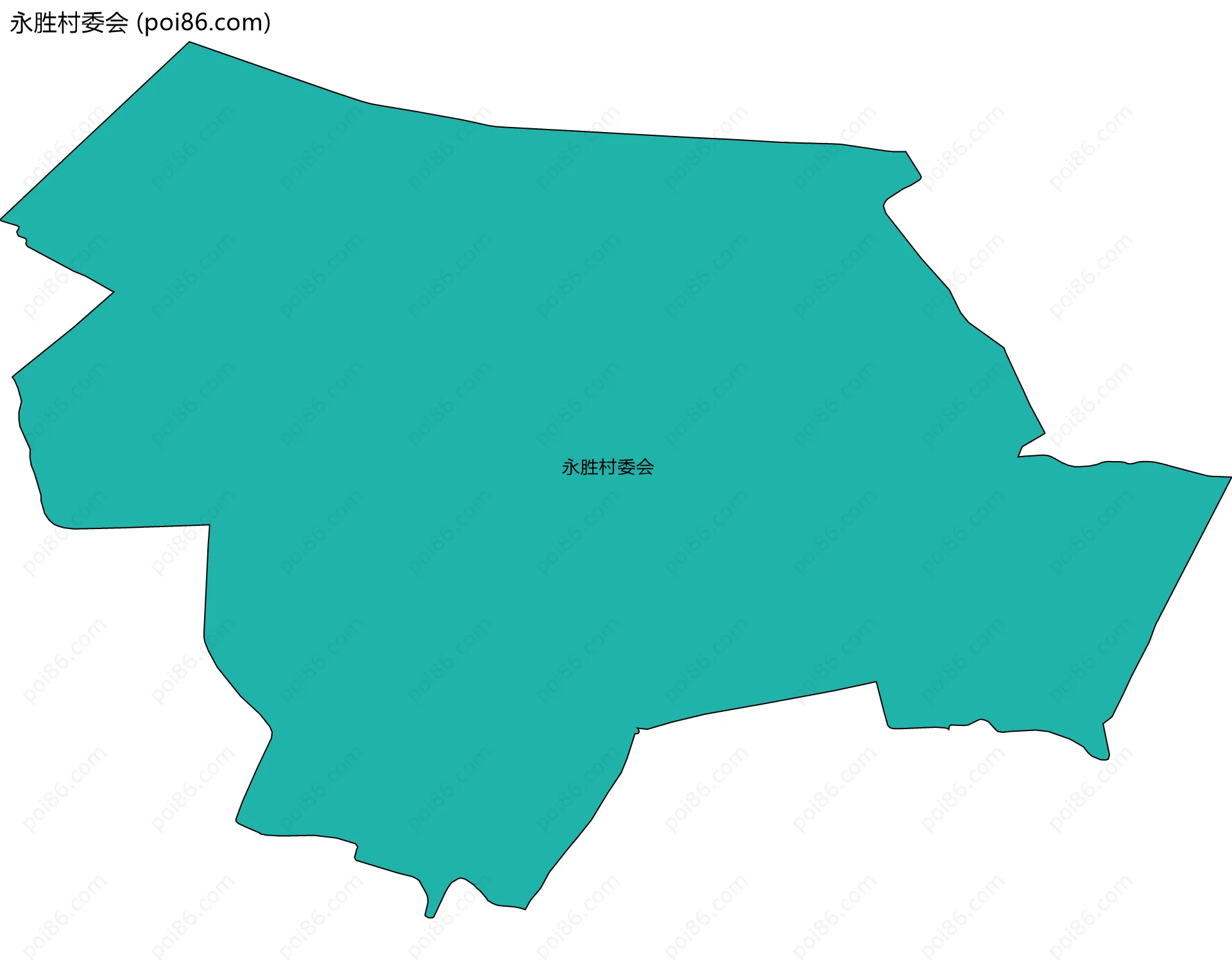 永胜村委会边界地图