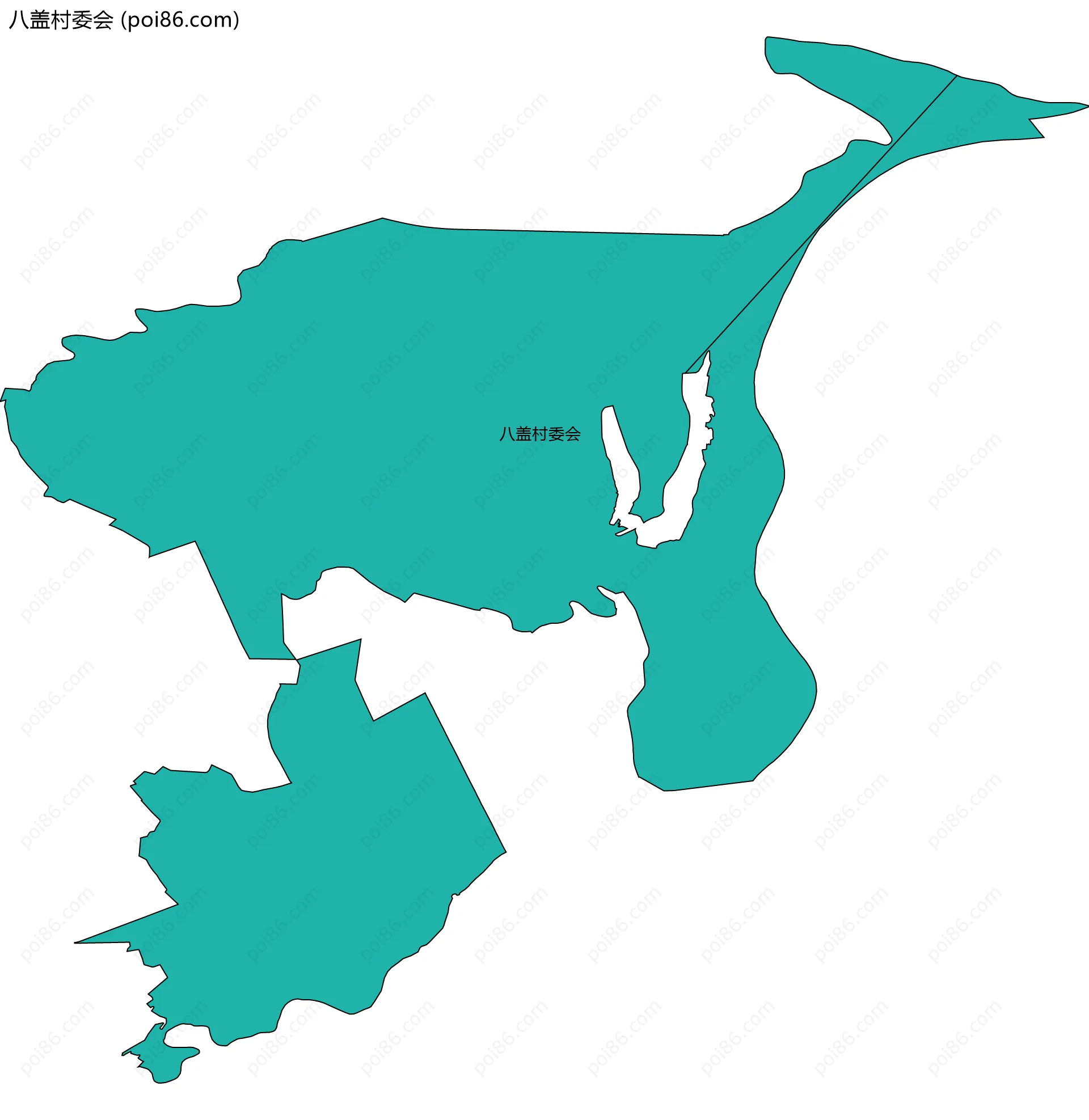八盖村委会边界地图