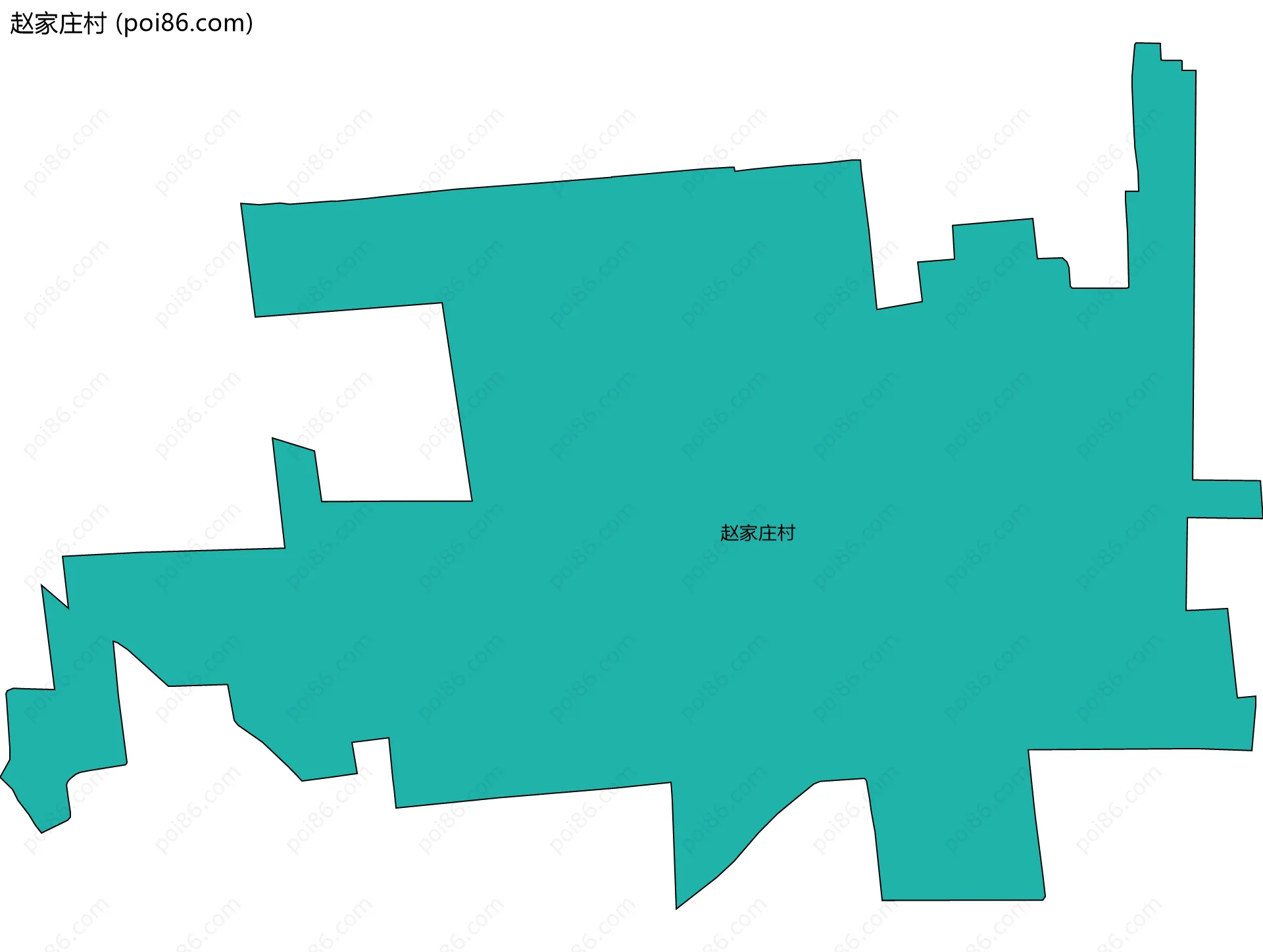 赵家庄村边界地图