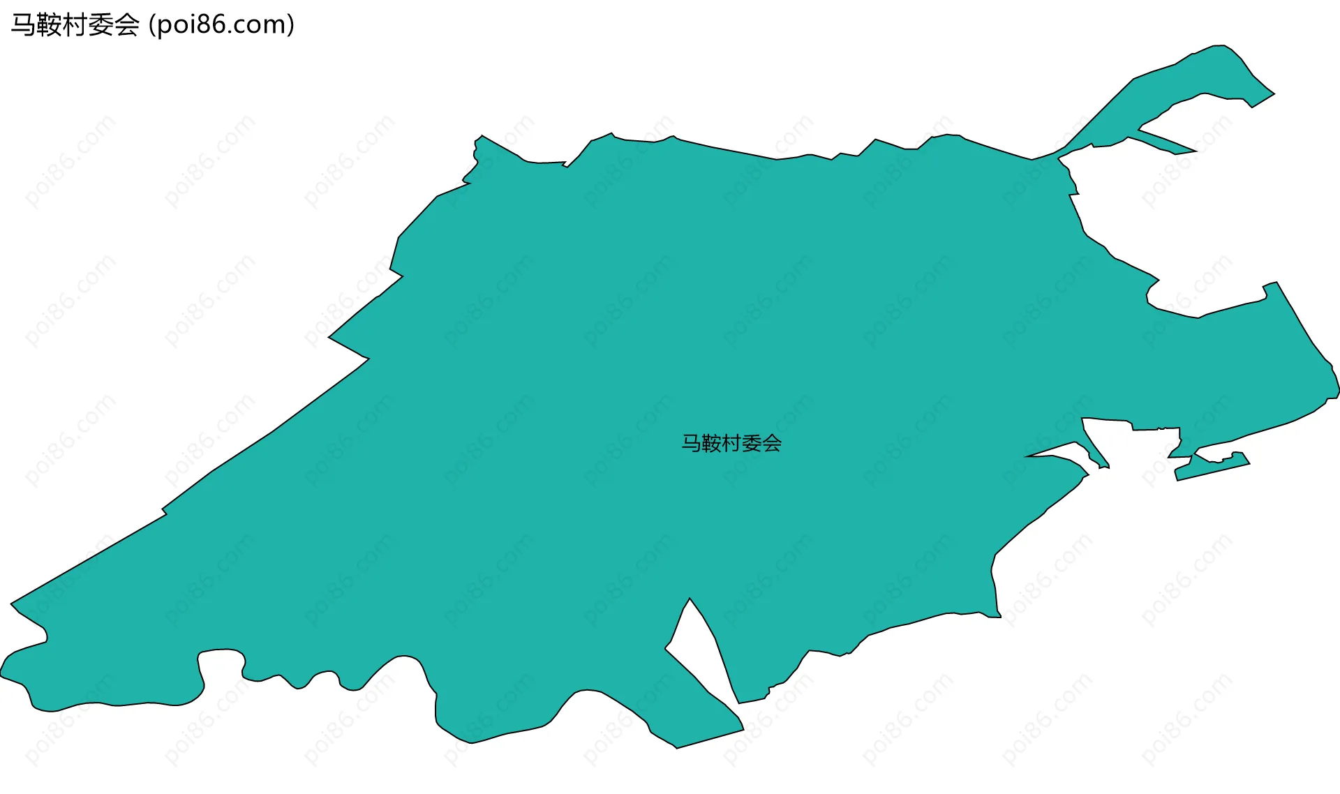 马鞍村委会边界地图